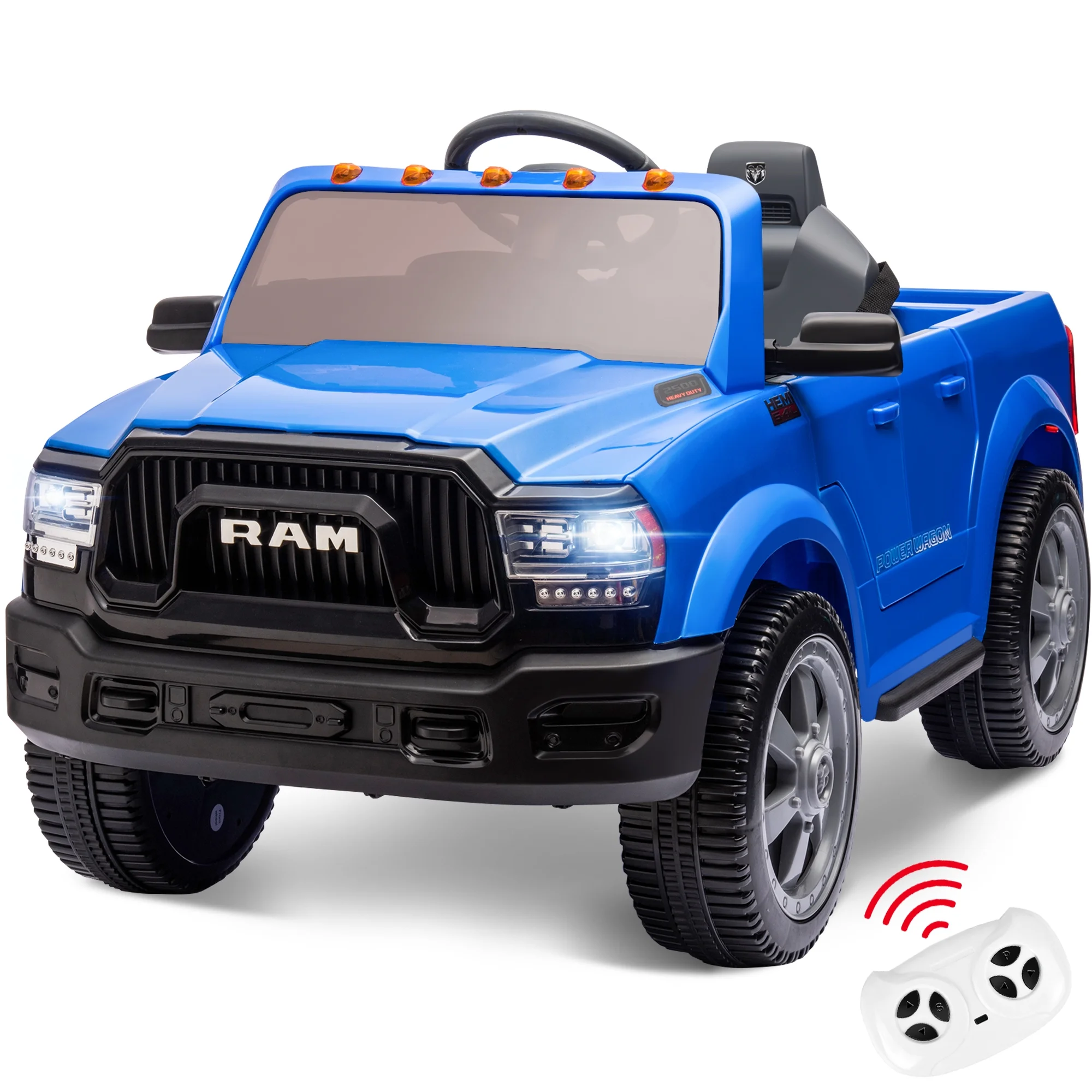 Dodge Ram Ride On Car for Kids, 12V Powered Ride On Truck Cars with Parents Remote Control,Dodge Electric Ride On Car for Boys Girls 3-5, Red - Womvr