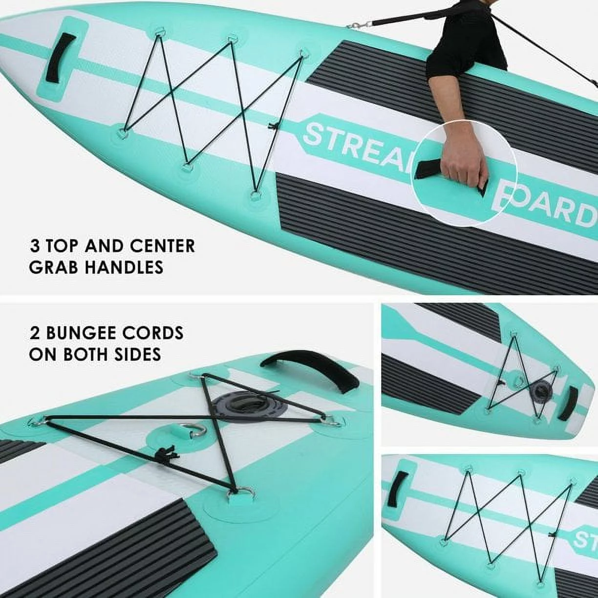 Arlopu 11FT Stand Up Paddle Board Inflatable with Premium SUP Accessories & Backpack, Non-Slip Deck, Waterproof Bag, Leash, Paddle and Hand Pump - Womvr