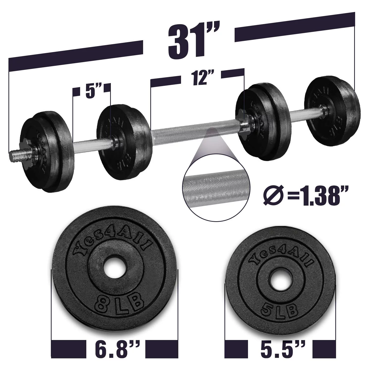 Dumbbell Adjustable 60lbs + Connector - Womvr