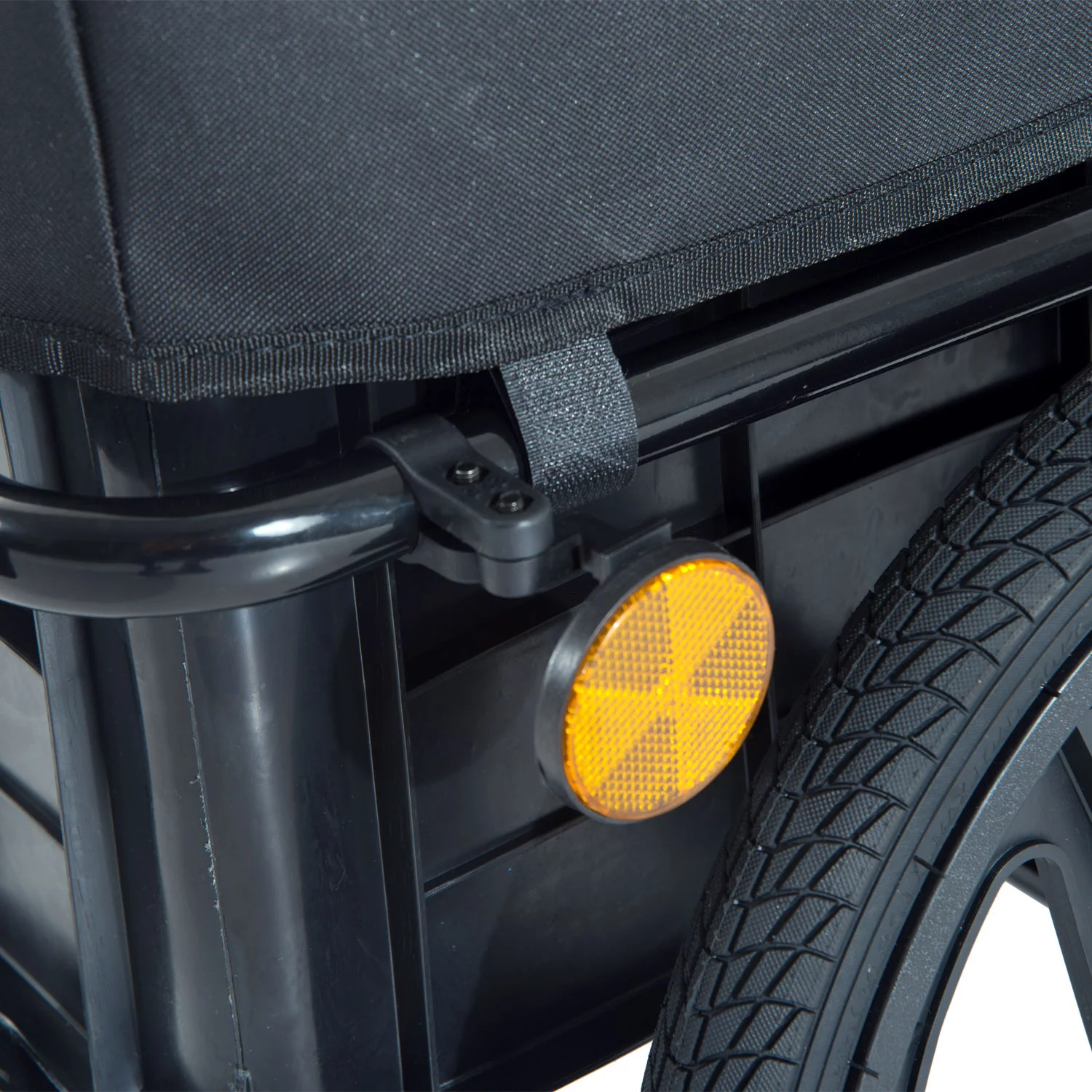 Aosom Double Wheel Internal Frame Enclosed Bicycle Cargo Trailer - Black - Womvr