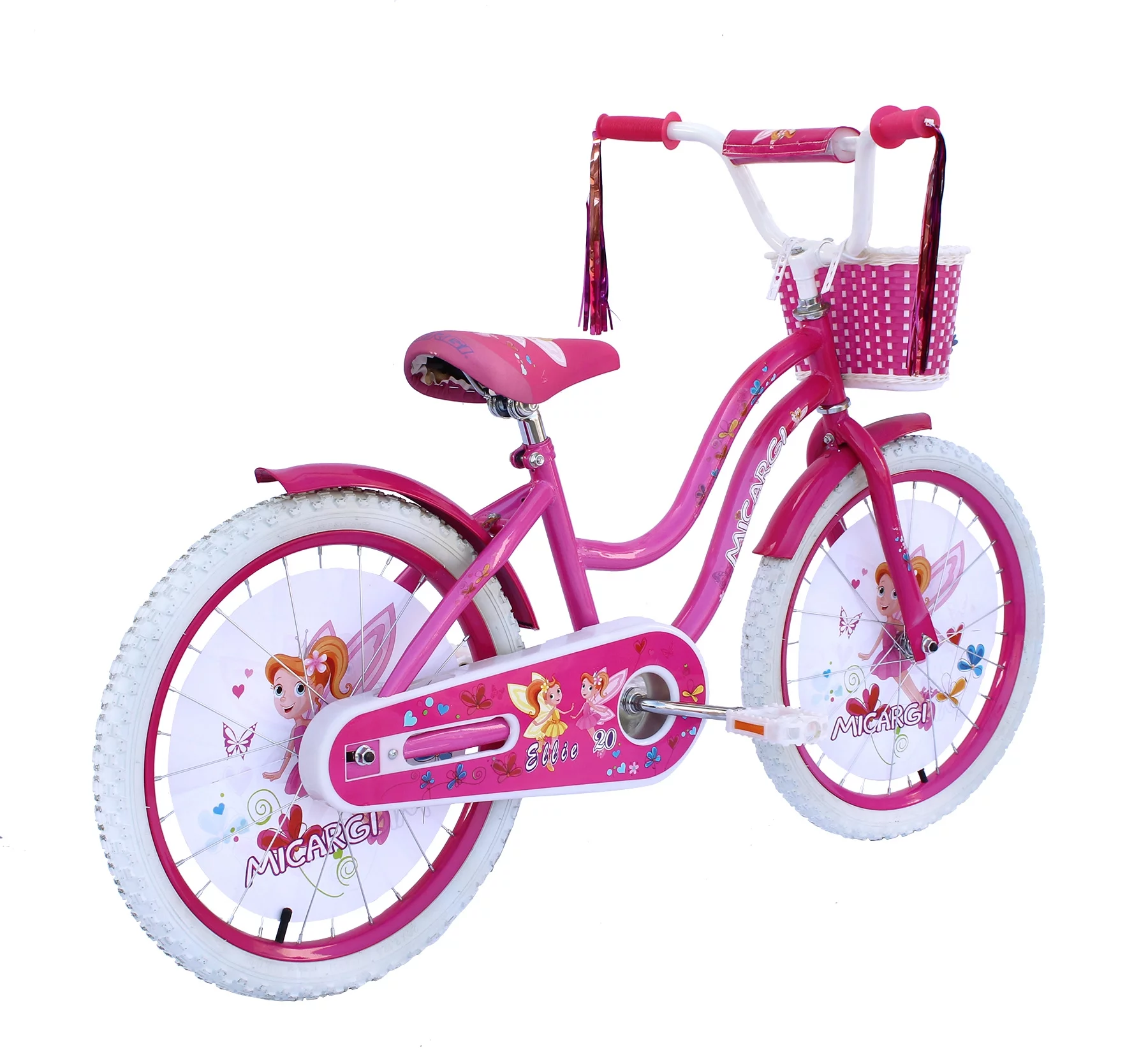 Micargi ELLIE-G-20-HPK-PK 20 in. Girls Bicycle, Hot Pink and Pink - Womvr