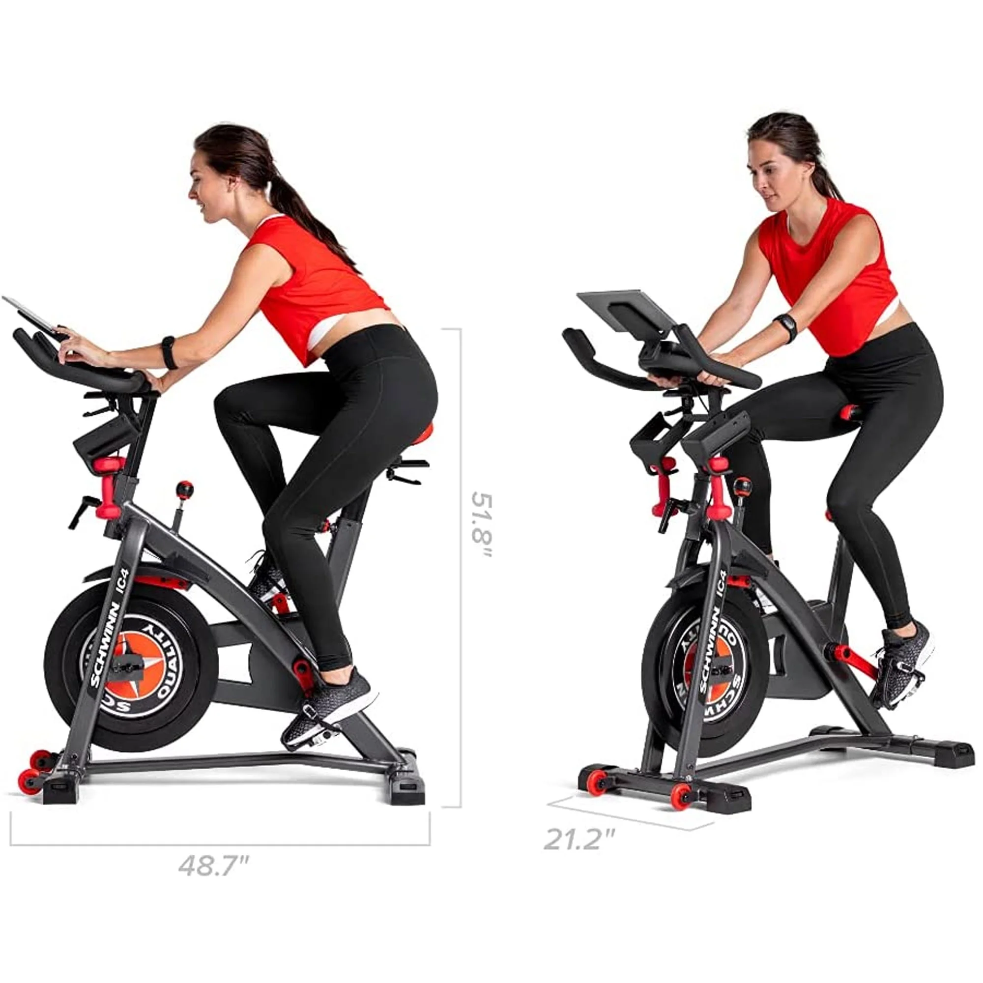 Schwinn Fitness IC4 Indoor Stationary Exercise Cycling Training Bike, Free 2-Month JRNY Membership - Womvr