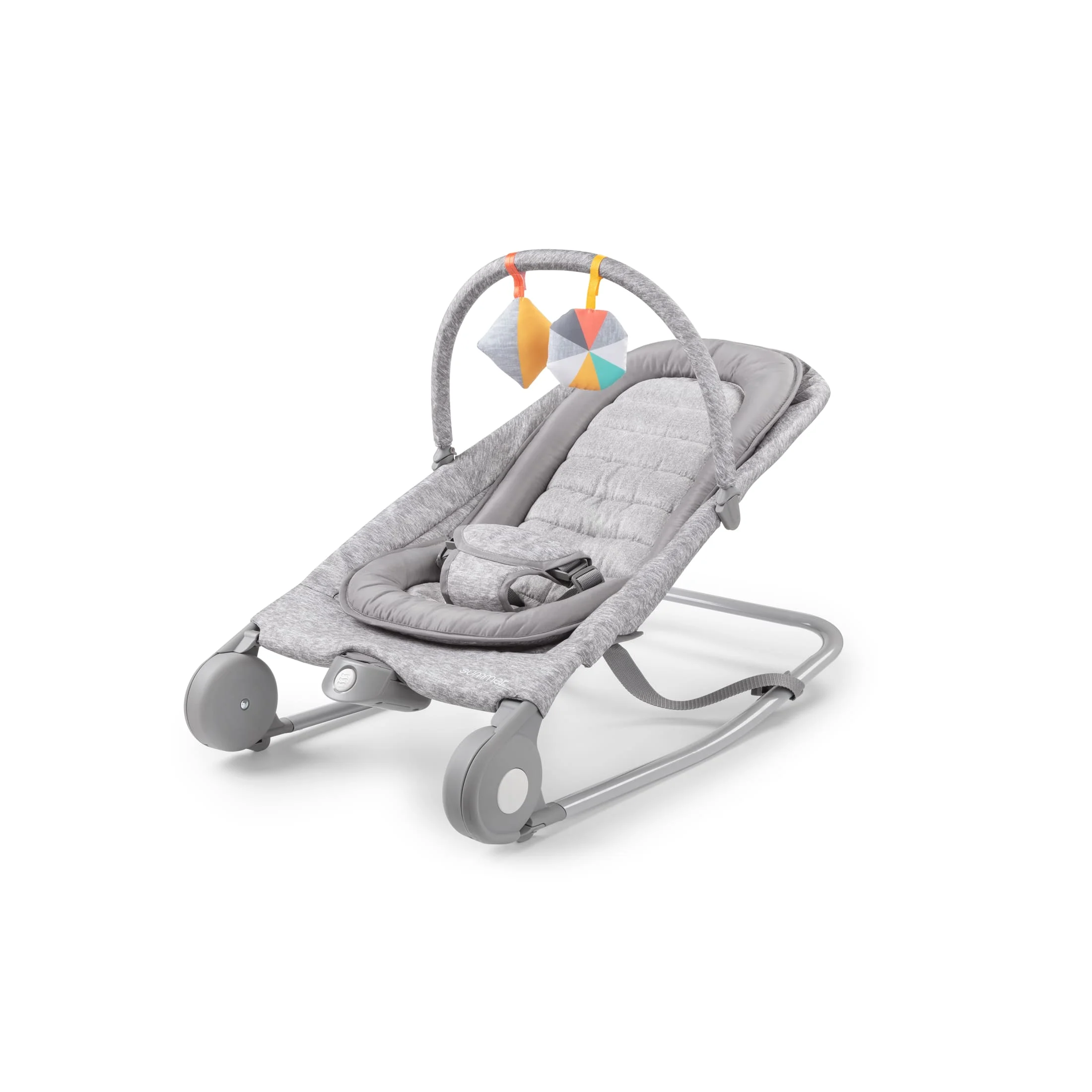 Summer by Ingenuity 2-in-1 Baby Bouncer & Rocker Duo, Light Gray Tweed - Womvr