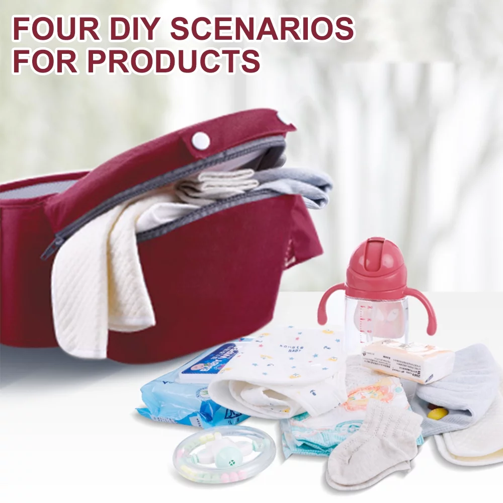 JUMPER Baby Carrier 6 in 1 Convertible Baby Carrier with Hip Seat for Newborn to Toddler, Red - Womvr