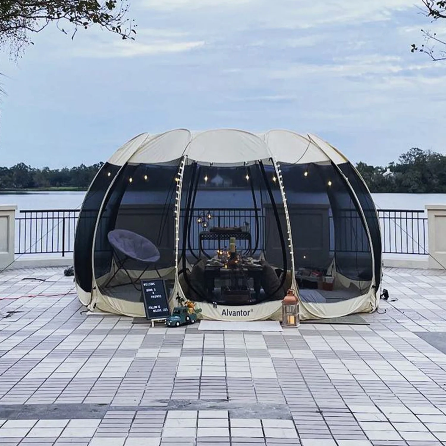 Screen House Tent Gazebo Pop Up Instand Canopy 6'X6' - Womvr