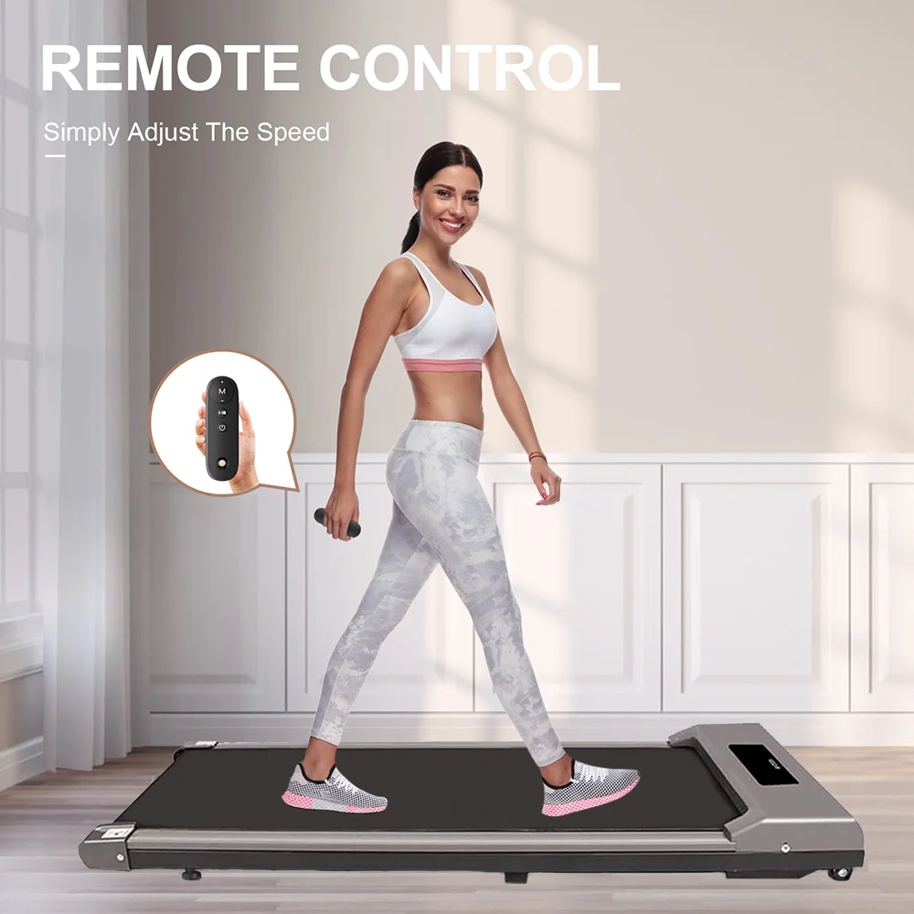 Home Fitness Code Treadmills for Home, Ultra Slim Under Desk Treadmill for Home/Office, No Assembly Required, Black - Womvr