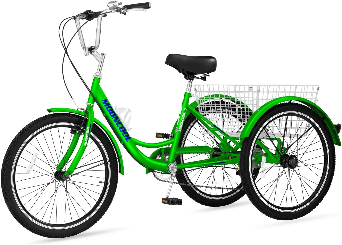 MOONCOOL Adult Tricycles, 3 Wheel 7 Speed Trikes, 20/24/26 inch Adult Trikes 3 Wheeled Bike with Basket for Seniors, Women, Men - Womvr