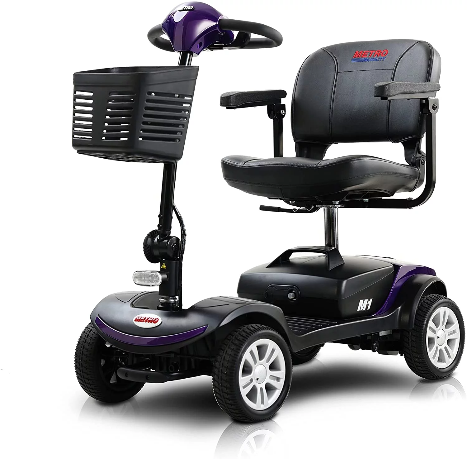 Metro Mobility Elderly Scooter Folding Scooter 4 Wheel Scooter Purple. - Womvr