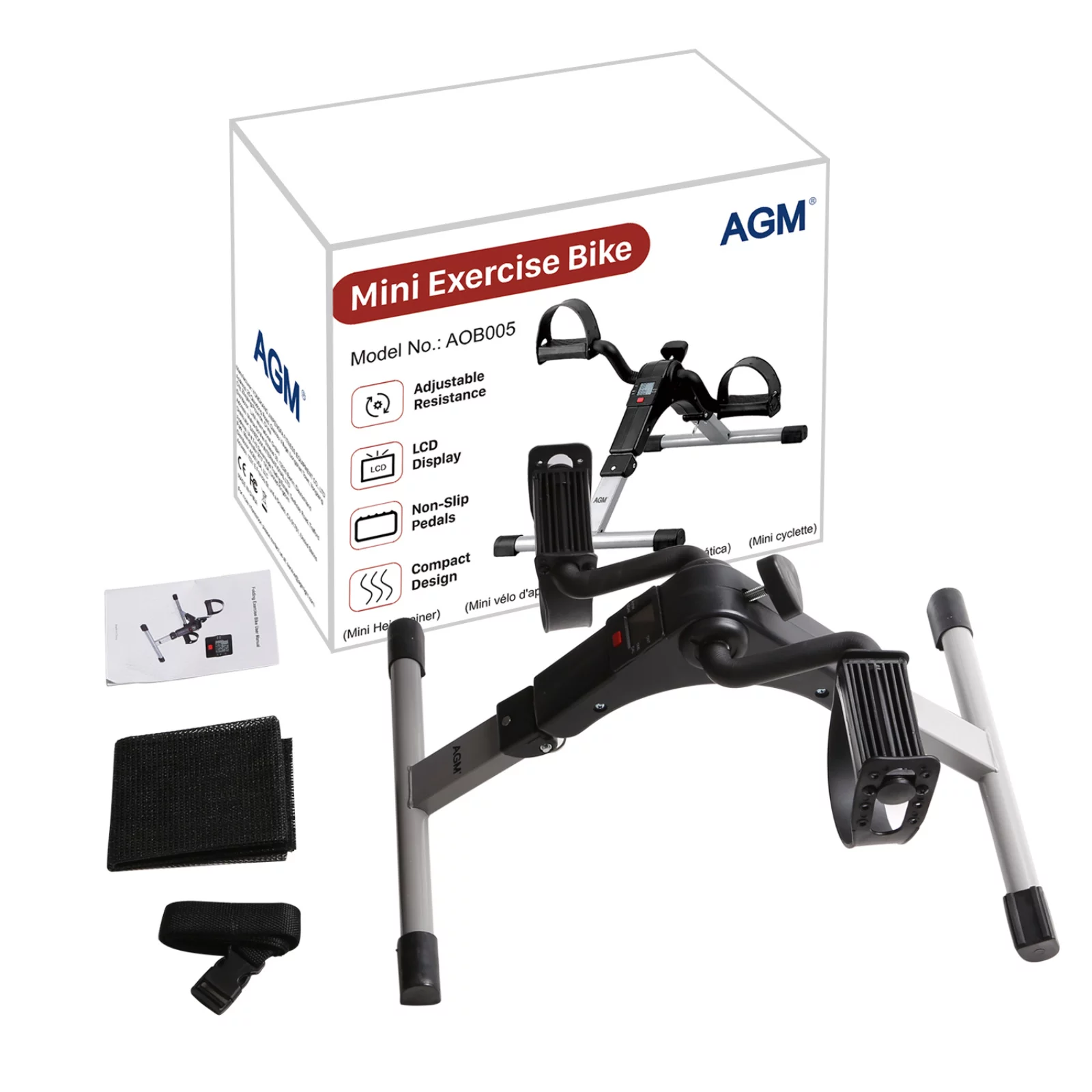 Evoland Pedal Exerciser, Fitness Folding Exerciser Peddler for Arm Leg Workout, Under Desk Exercise Bicycles - Womvr