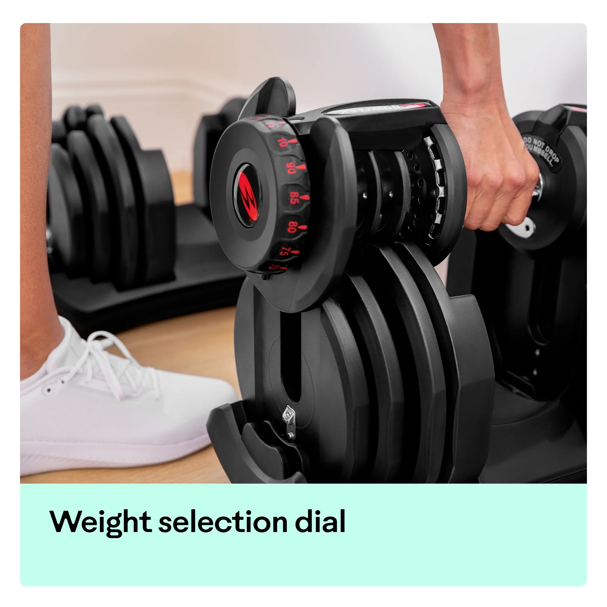 BowFlex SelectTech 1090 Adjustable Dumbbell (Single), Free 2-month JRNY Membership - Womvr
