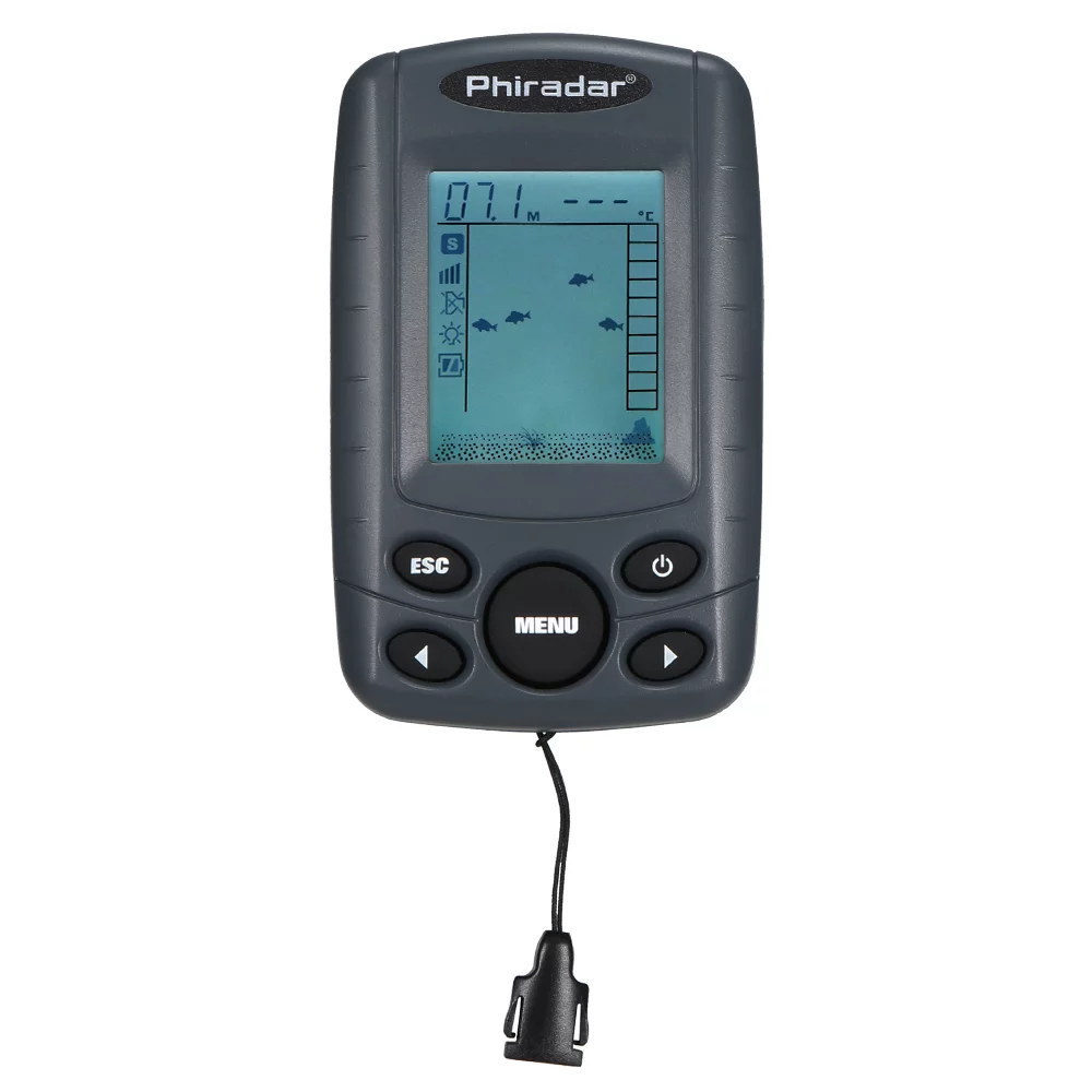 Phiradar Fish Finder with Wired Sonar Sensor Transducer, Portable 2.4 Inch LCD Fishing Finder Improve Your Fishing Success - Womvr