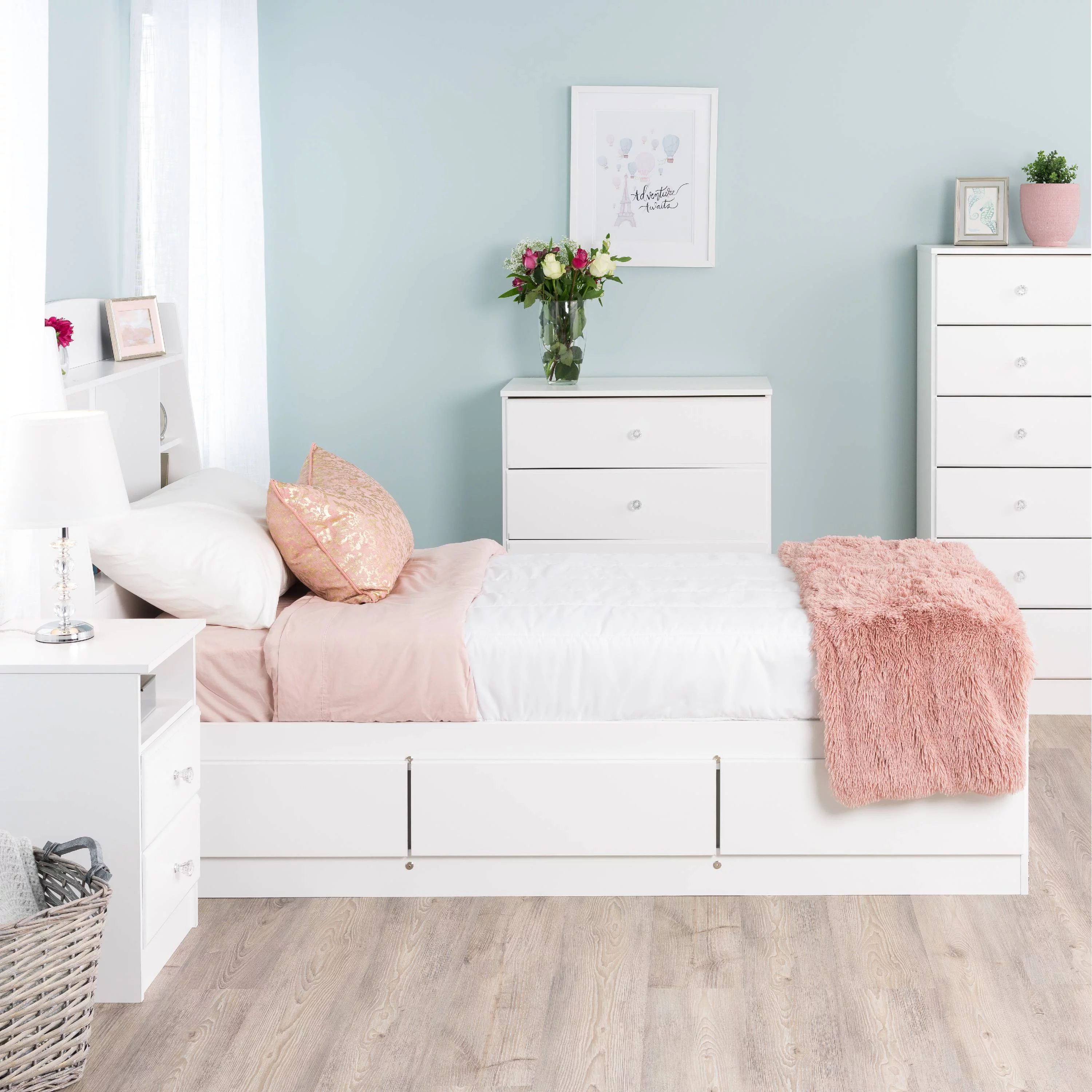 Prepac Astrid 6-Drawer Tall Chest, Crystal White - Womvr
