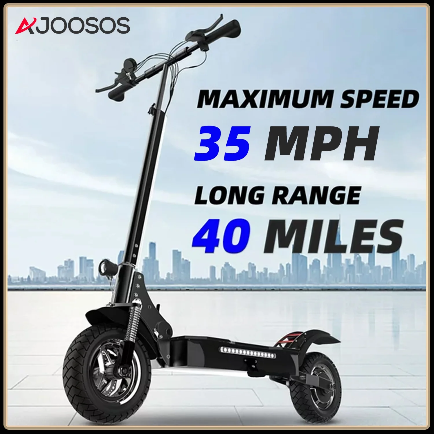 AJOOSOS X750 Electric Scooter - 35 mph Max Speed, 40 Miles Long Range, 1300W Powerful Motor, Foldable Electric Scooter for Adults - Womvr
