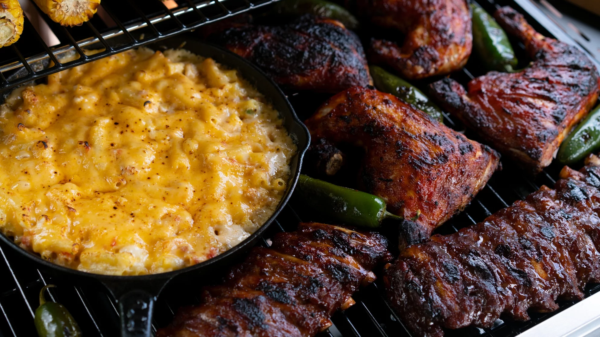 Megamaster 3-Burner Gas Grill with 2 Foldable Side Tables, 30000BTUs, Black/Silver, 720-0988EA - Womvr