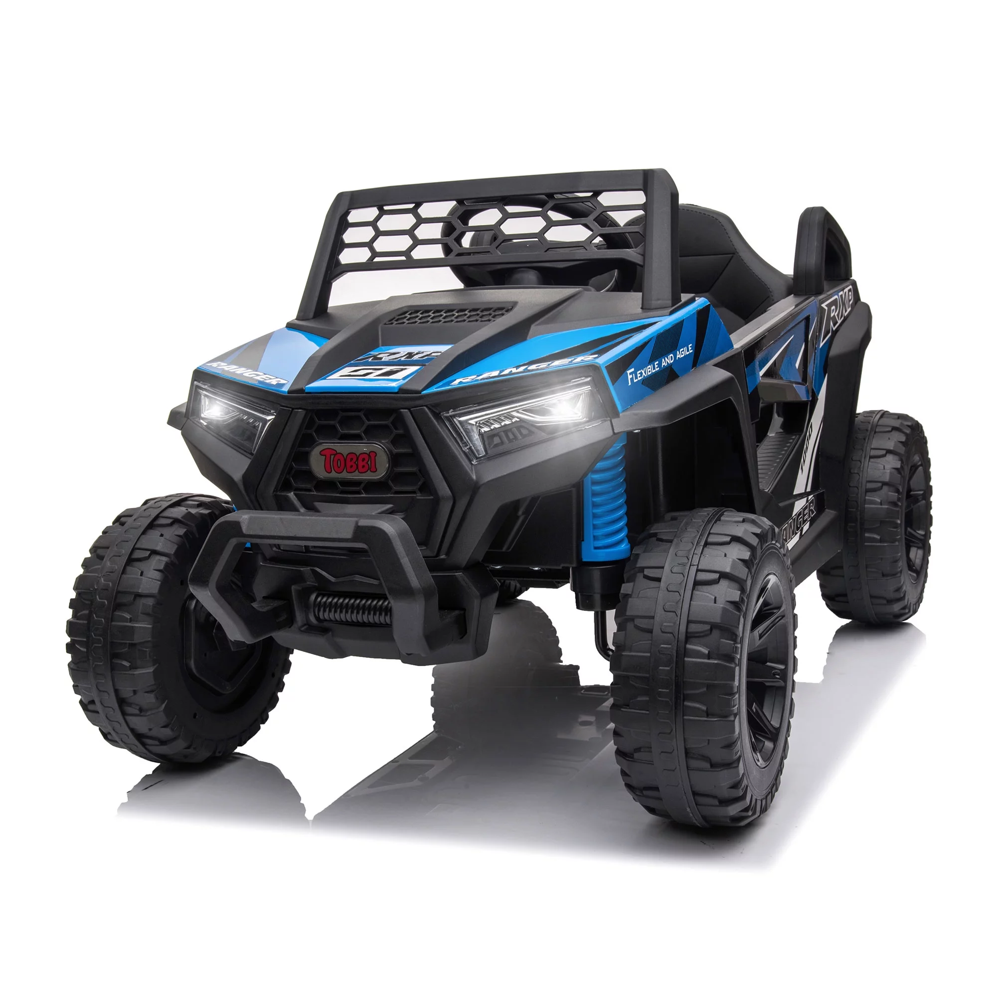 TOBBI 12V Kids Electric off-Road UTV Truck Car Battery Powered Ride on Toys for Girls with LED Headlights, Music, Horn - Womvr