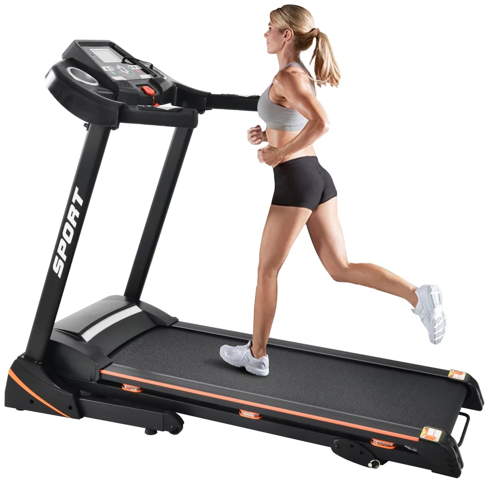 Folding 3.5 HP Treadmill 330 LB Capacity for Home, 15% Manual Incline Running Machine with & Strong Shock Absorption, Easy Assembly & Space Saver for Home Office Workout - Womvr
