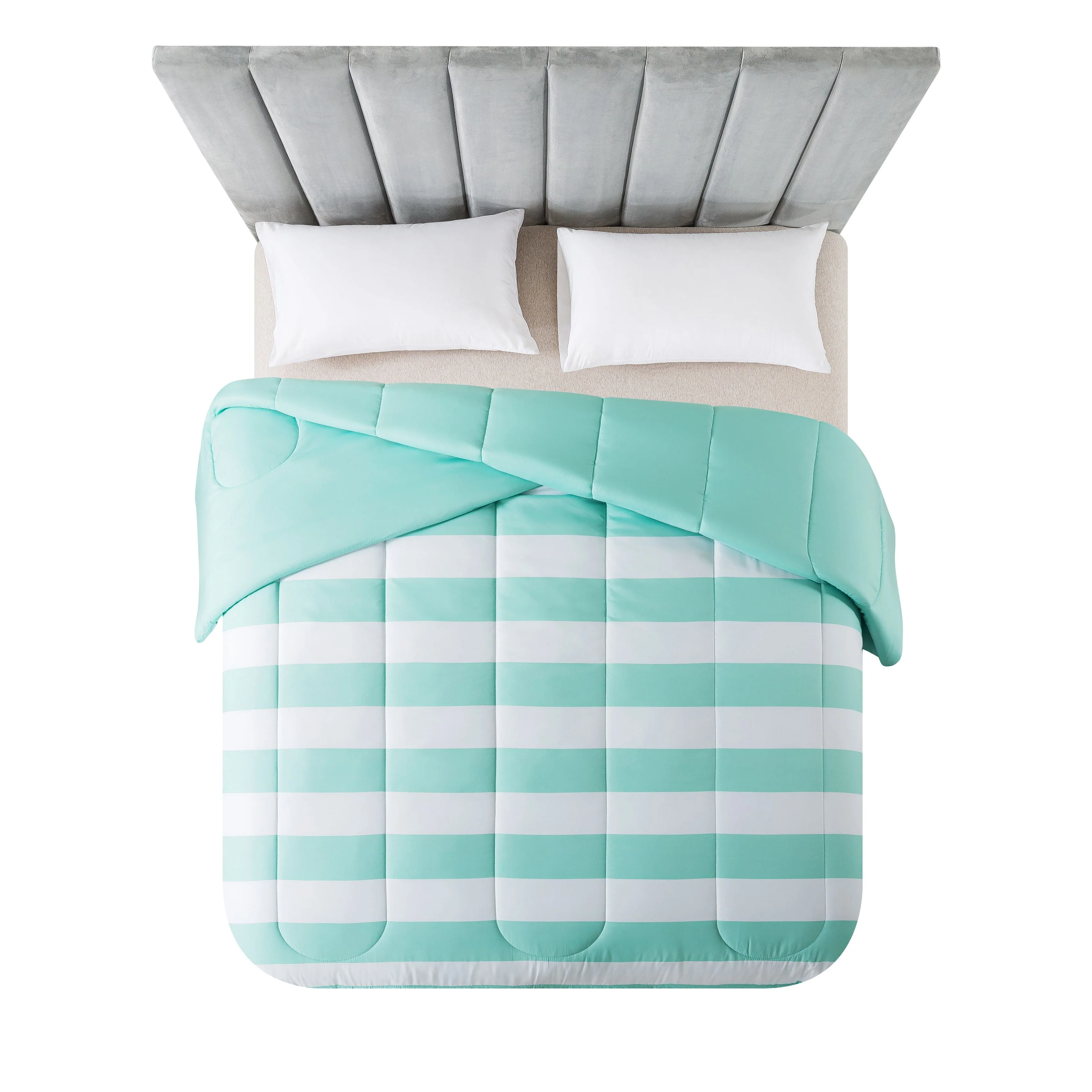 Mainstays Reversible Microfiber Comforter, Navy, Twin/Twin XL, Adult, Unisex - Womvr