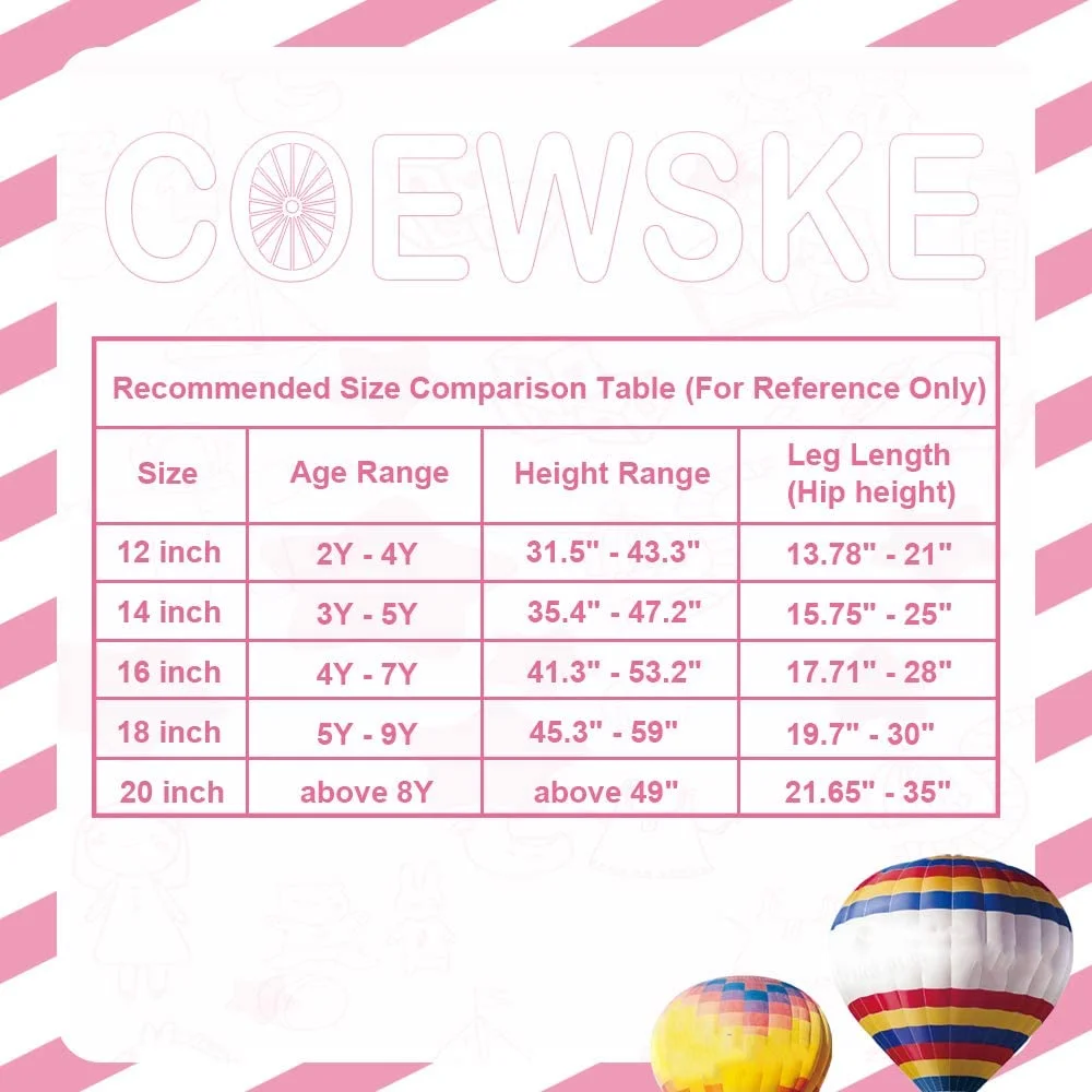 Coewske Princess Kids Bike 14 inch Boys Girls Bicycle with Training Wheels, Pink - Womvr