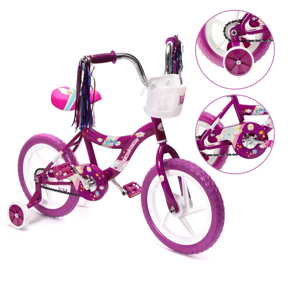 Wonderplay 12 inch Bike for 2-4 Years Old Kids, EVA Tires and Training Wheels,Great for Beginner - Womvr