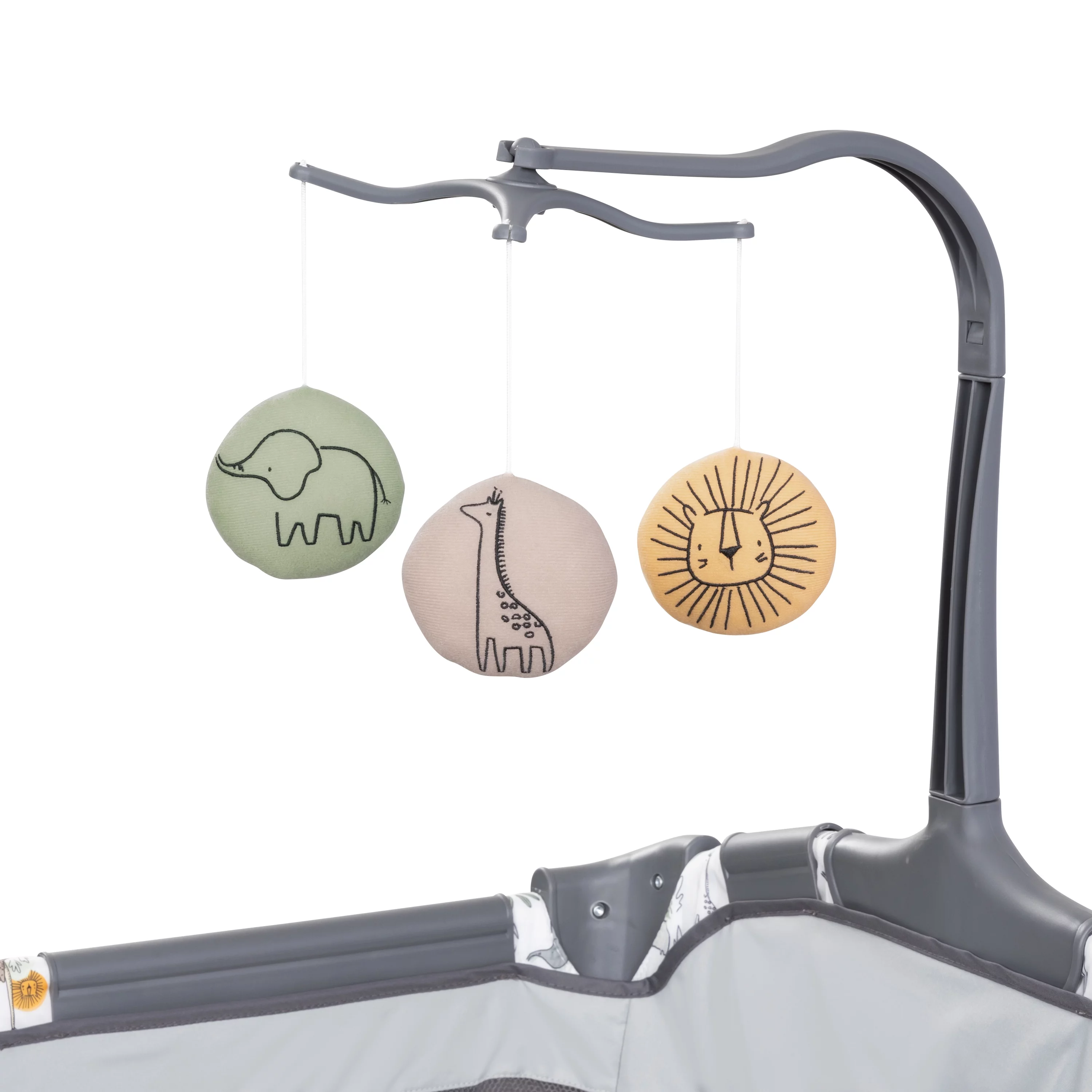 Baby Trend Nursery Center Playard - Animal Jubilee, Grey, Infant - Womvr