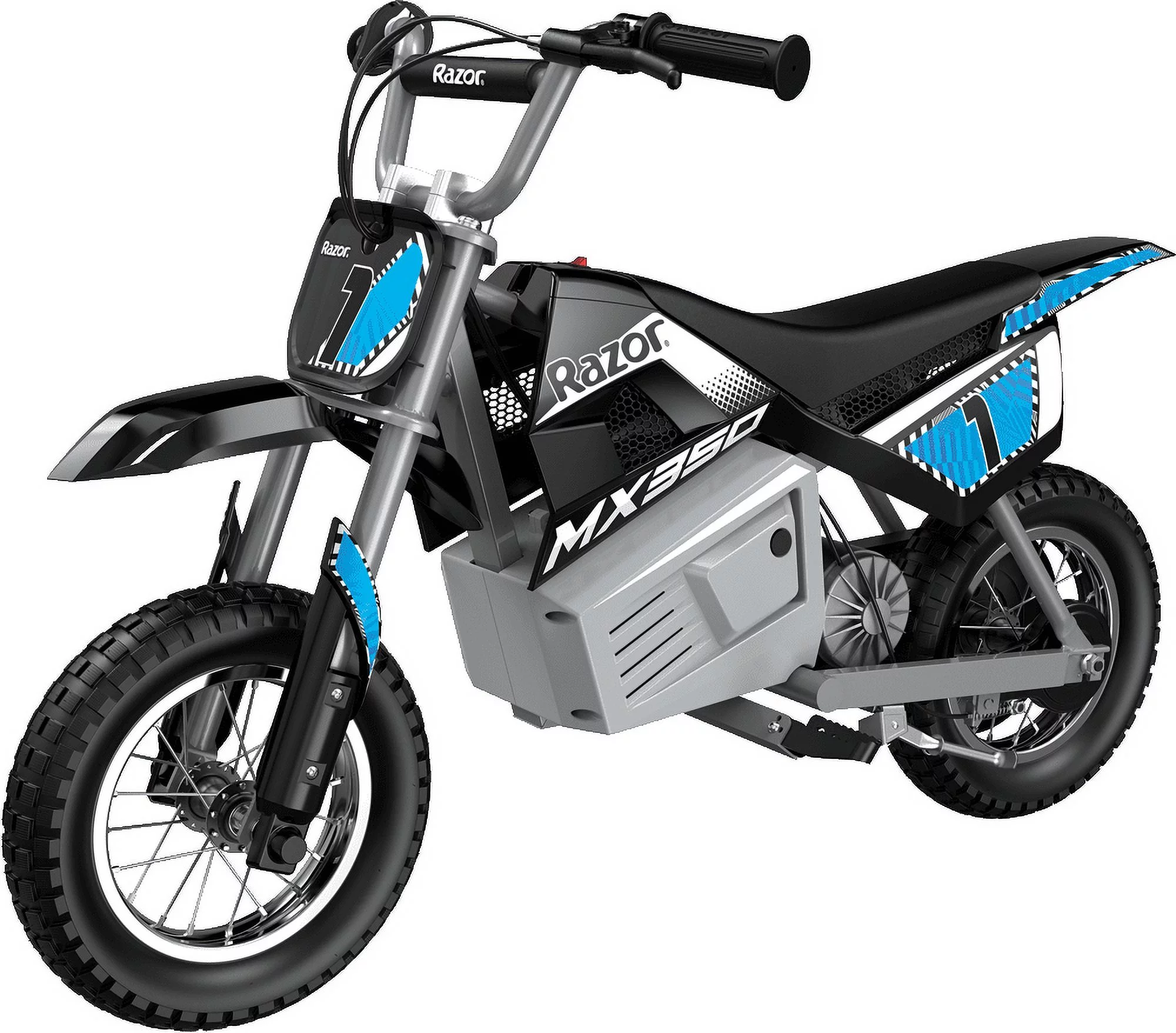 Razor Dirt Rocket MX350 - Black with Decals Included, 24V Electric-Powered Dirt Bike for Kids 13+ - Womvr