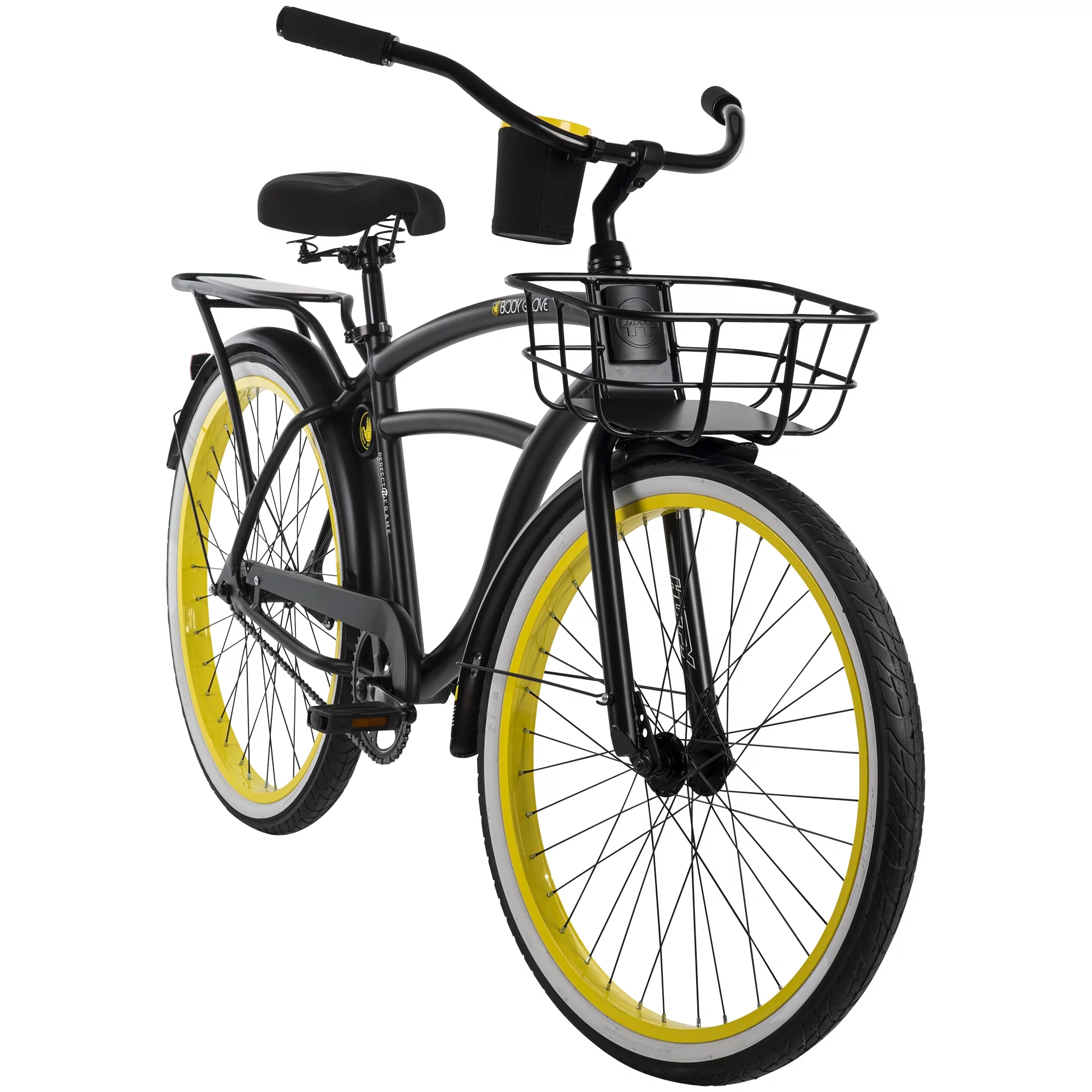 Body Glove 26 inch Mens Beach Cruiser Bike, Black, by Huffy - Womvr