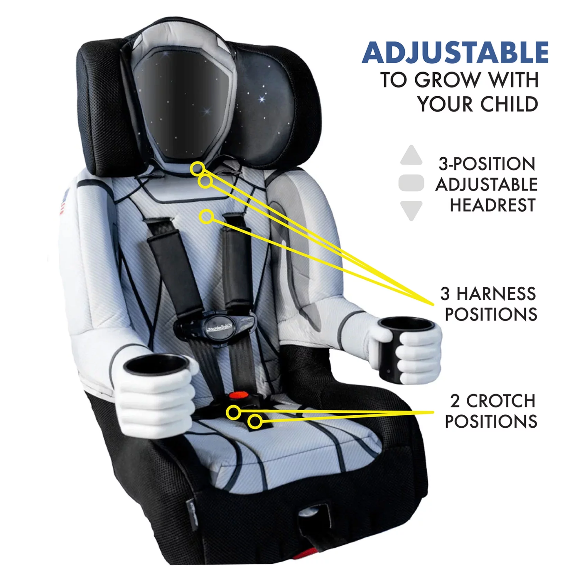 KidsEmbrace Combination Harness Booster Car Seat, Astronaut - Womvr