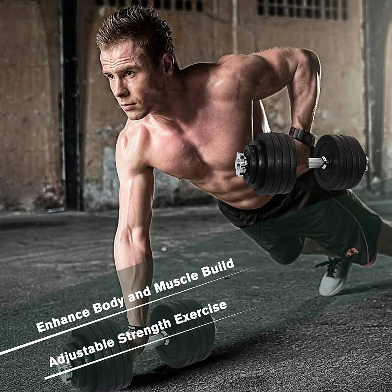 Cast Iron Adjustable Dumbbell Set - Womvr