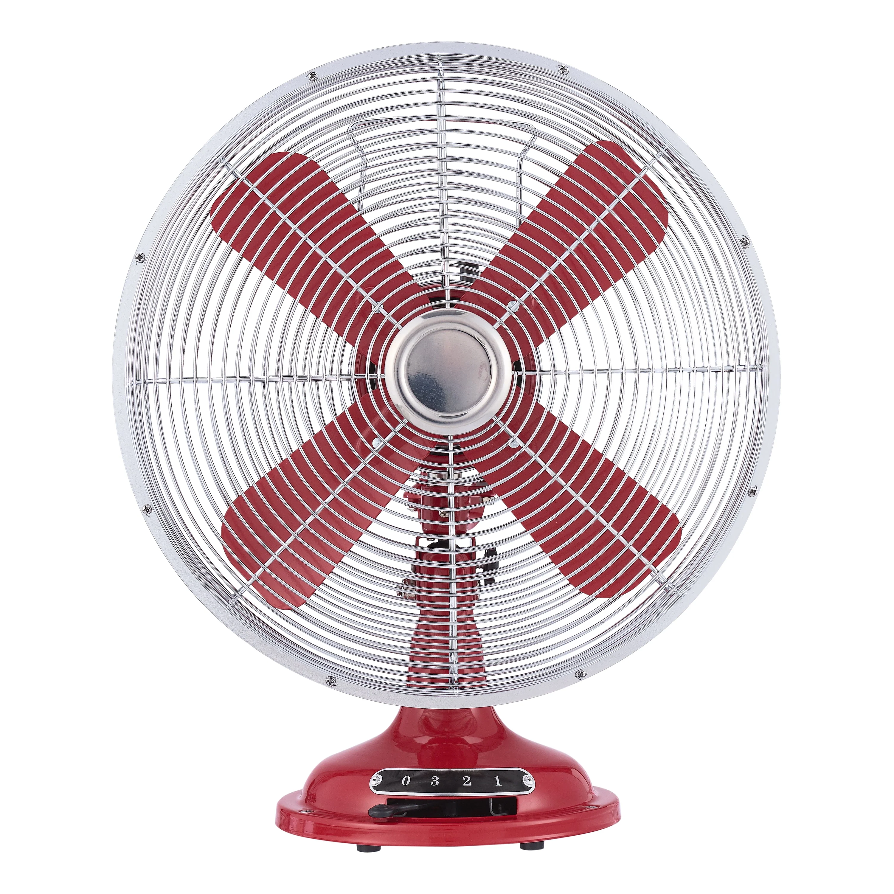 Better Homes & Gardens New 12 inch Retro 3-Speed Metal Tilted-Head Oscillation Table Fan Gold - Womvr