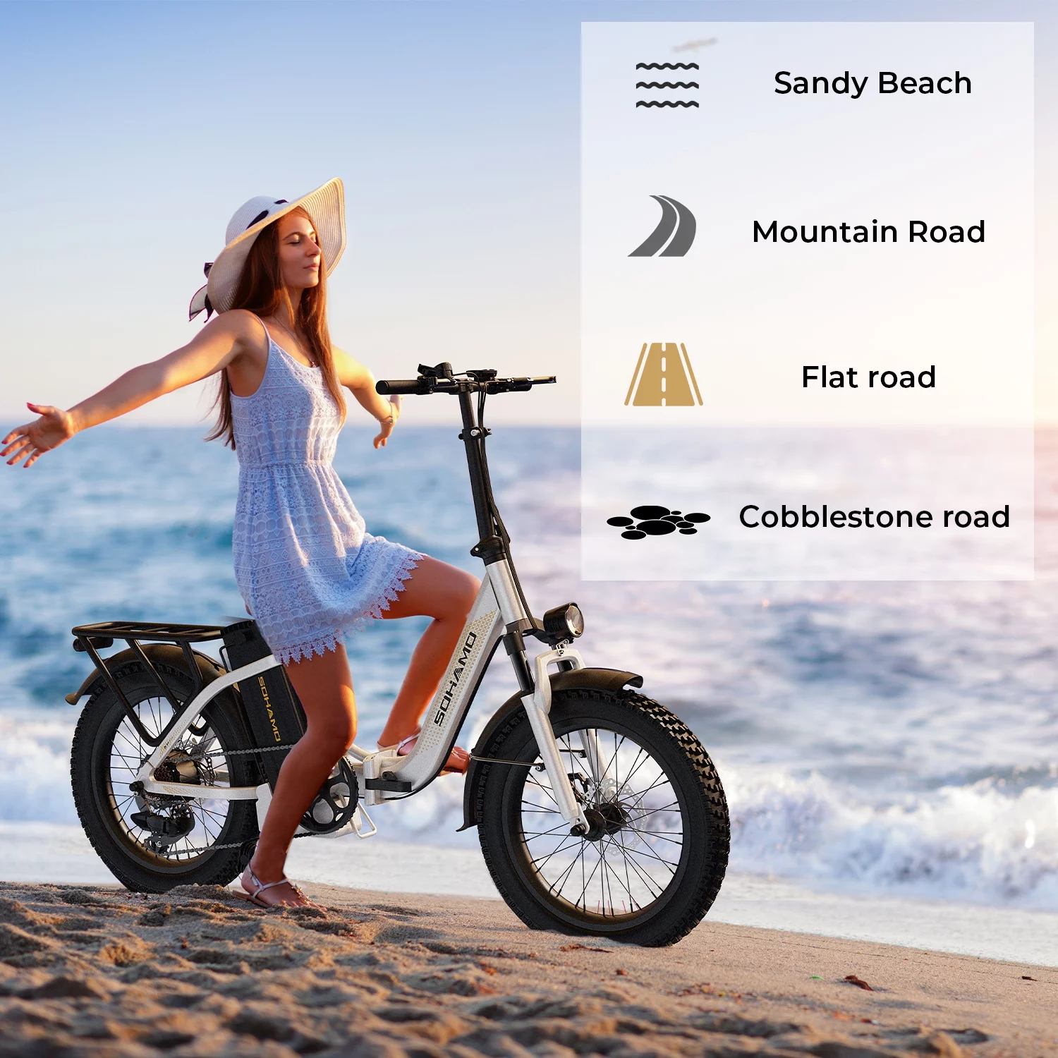 SOHAMO Adult Electric Bike, 750W Motor 26