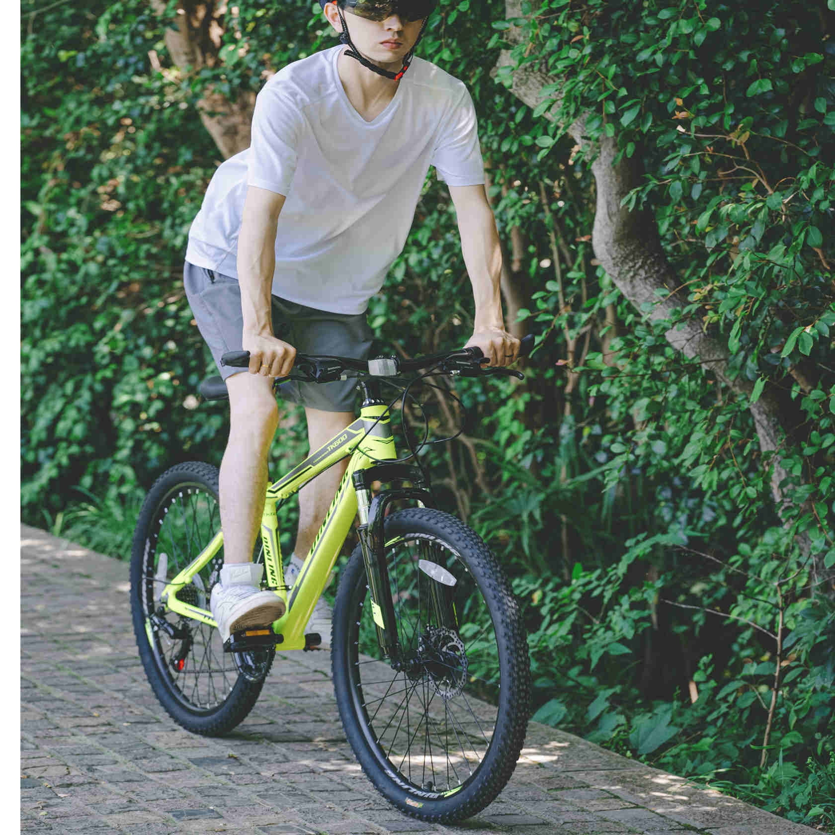 Dinling Mountain Bike, 21-Speed, 26-inch Bicycles, MTB Mens and Womens Yellow - Womvr