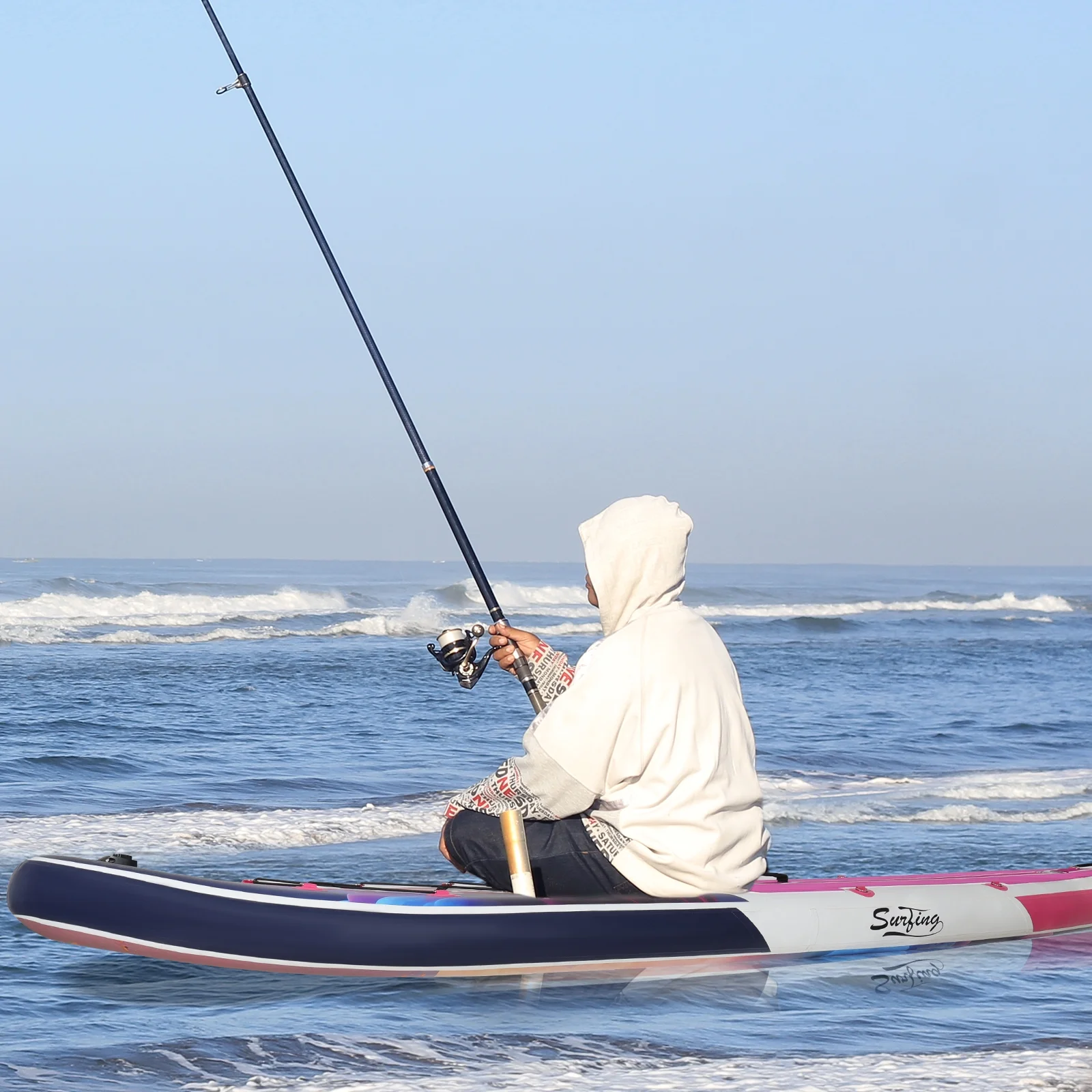 ELECWISH 11 Ft Inflatable Stand Up Paddle Board and Sit-on Kayak Set, Non-Slip Deck SUP Paddle Board with SUP Accessories & Backpack, Purple Rendering - Womvr