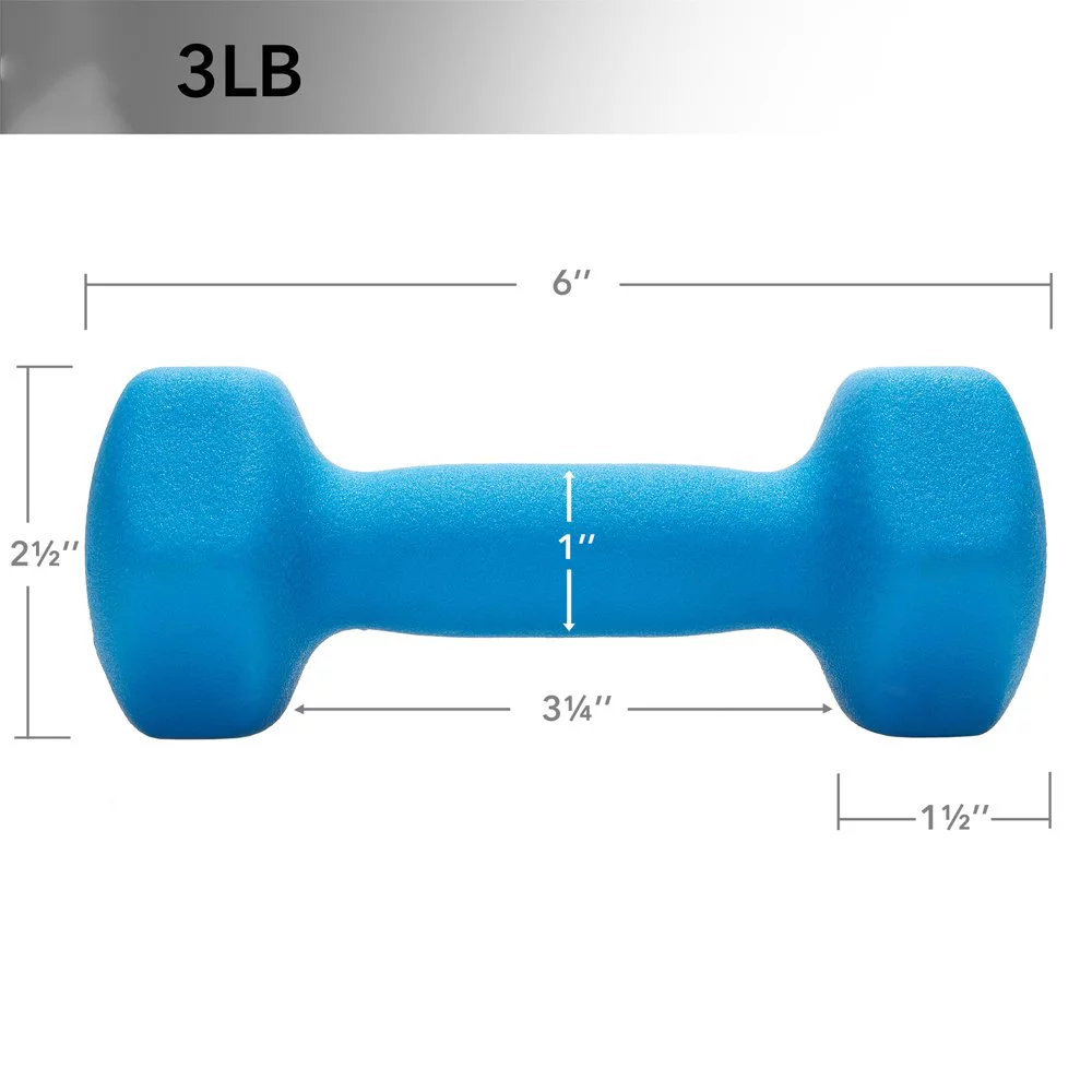 Fitness Alley Neoprene Dumbbell Pairs Set Coated for Non Slip Grip - Hex Dumbbells Weight Set - Neopren - Womvr
