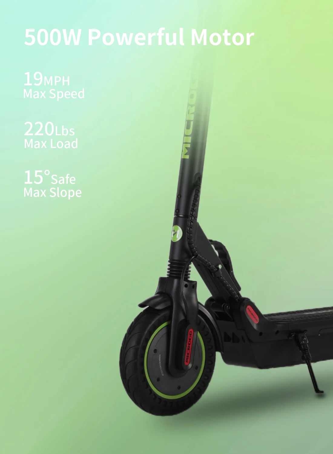 MICROGO M5 PRO Electric Scooter, 500W Motor 10.4 Ah Battery Long Range for Adults, 10