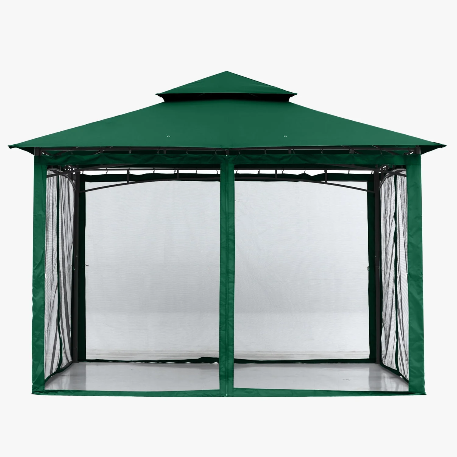 ABCCANOPY 9'x9' Patio Gazebo With Mosquito Netting and Double Soft Roof Canopies for Shade and Rain,Rust Red - Womvr