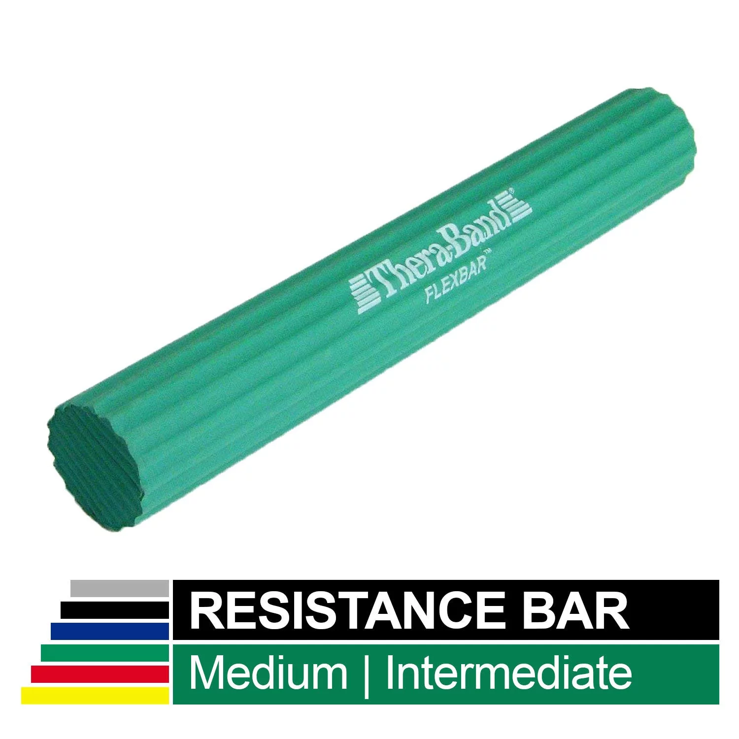 TheraBand FlexBar Resistance Bar, Green, Medium, Intermediate - Womvr