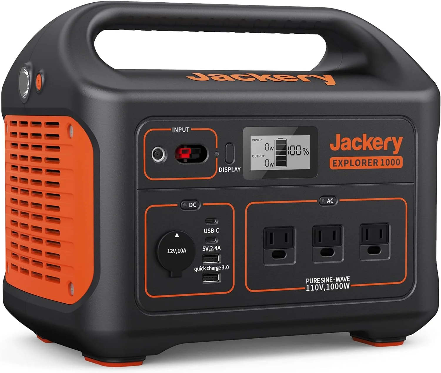 Jackery Explorer 1000 Portable Power Station, 1002Wh Capacity with 3x1000W AC Outlets (Solar Panel Optional) - Womvr