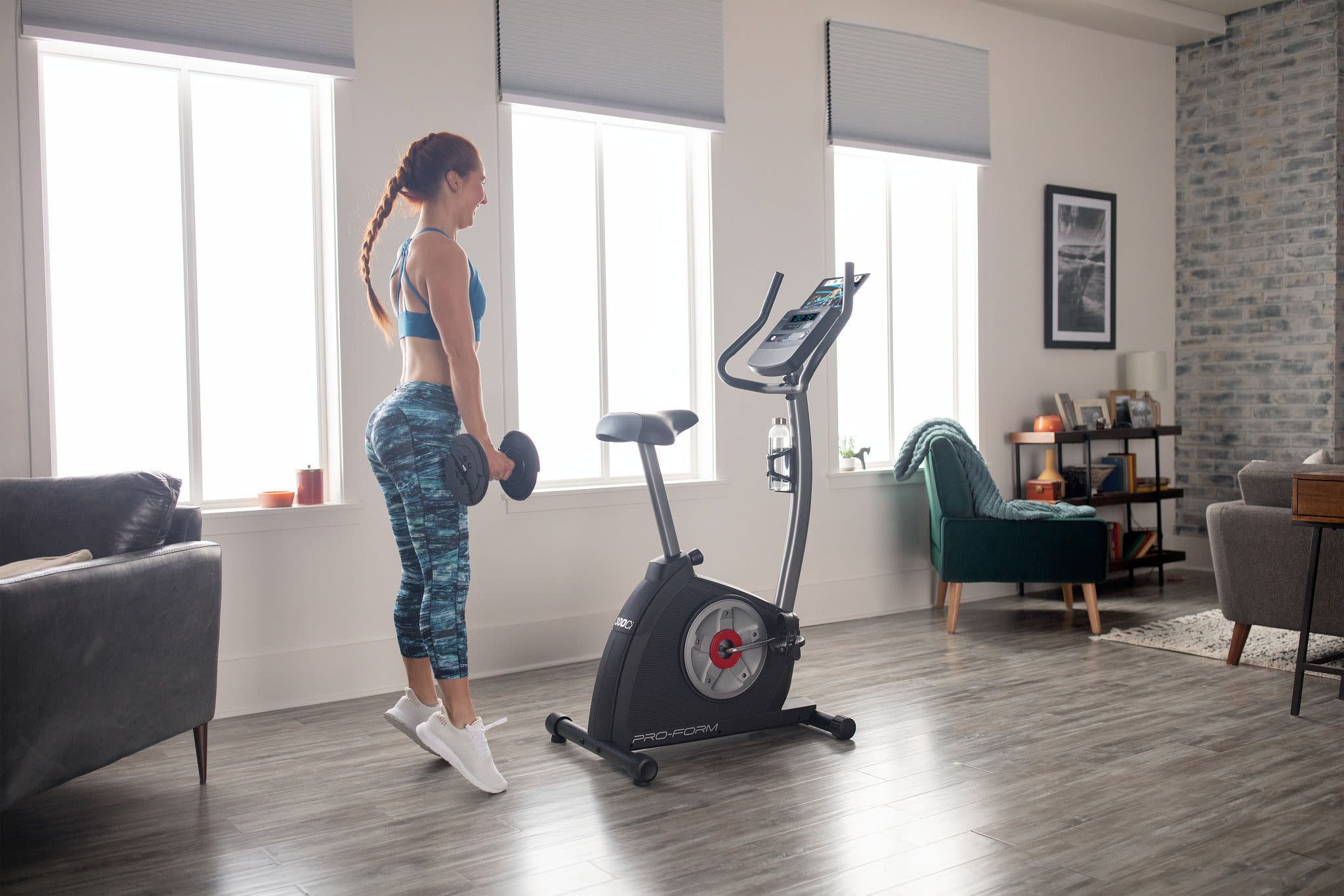 ProForm Cycle Trainer 300 Ci Upright Stationary Exercise Bike, Compatible with iFIT Personal Training - Womvr