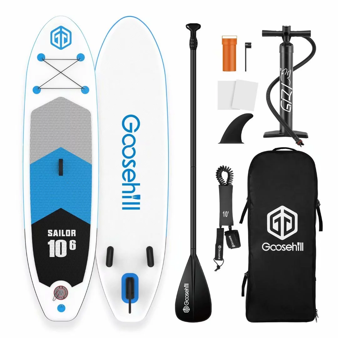 Goosehill Sailor Inflatable Stand Up High-quality Teal Paddle Board, lightweight, SUP Package, 10'6