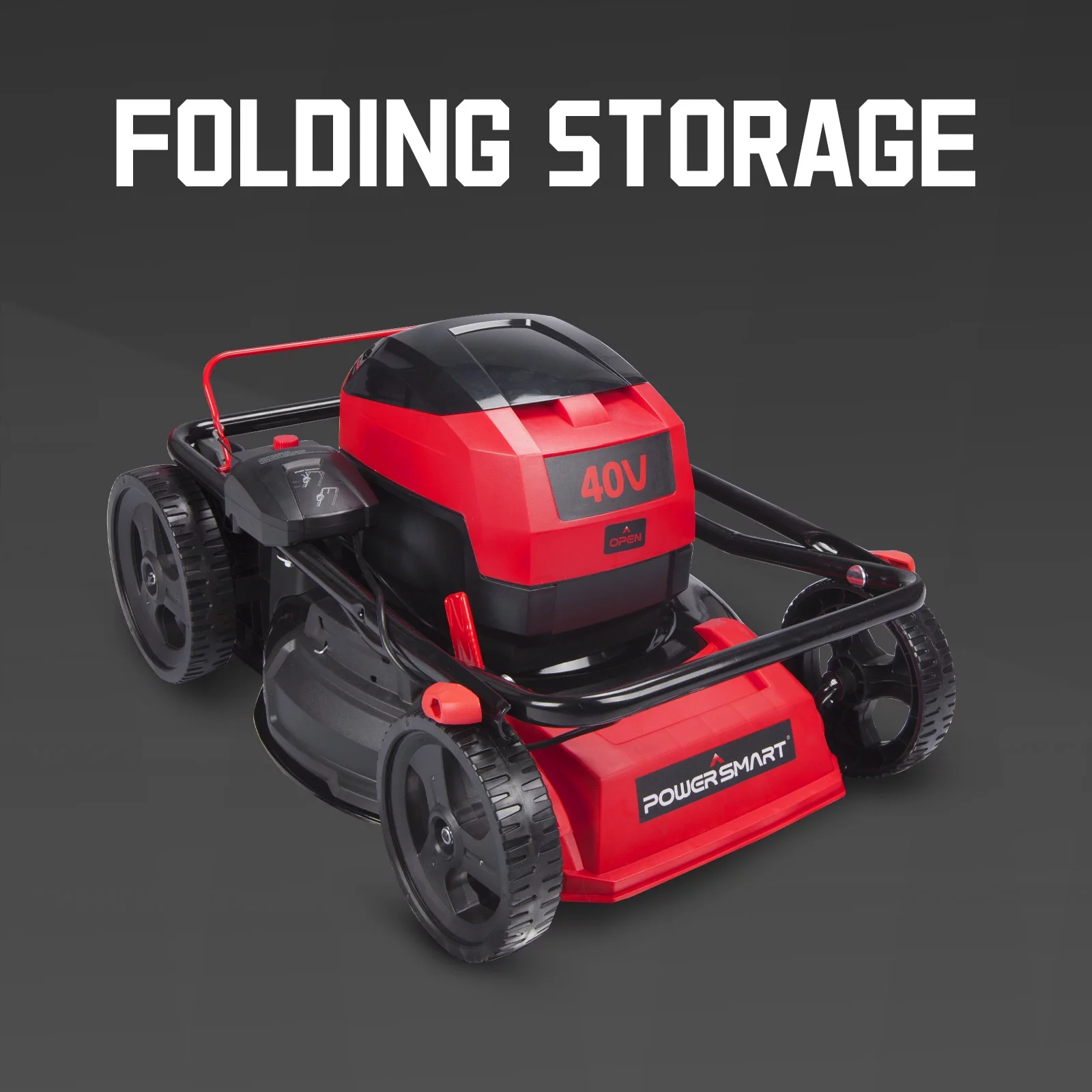 PowerSmart 40V 17-inch Cordless Brushless Electric Push Lawn Mower W/4.0Ah Battery and Charger - Womvr