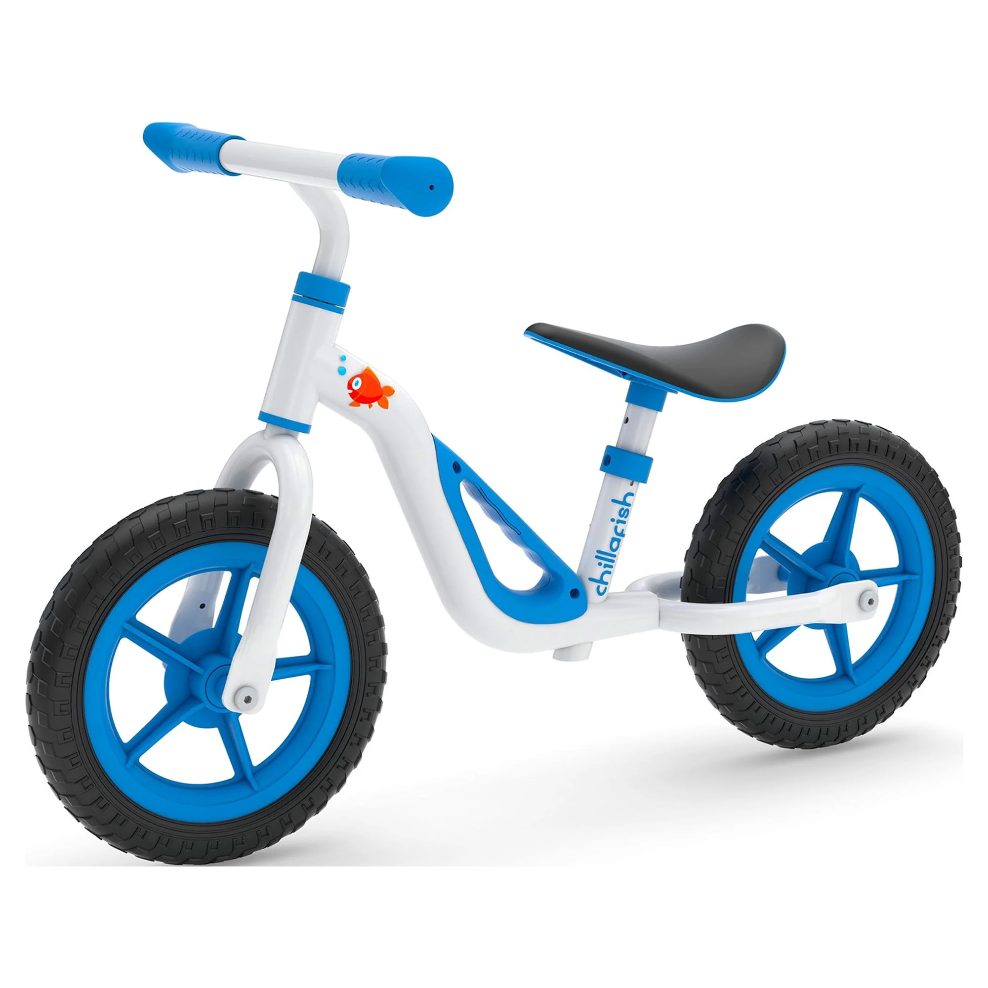 Chillafish Charlie lightweight toddler balance bike with carry handle, adjustable seat and handlebar, puncture-proof 10-inch wheels, for kids 18-48 months, Red - Womvr