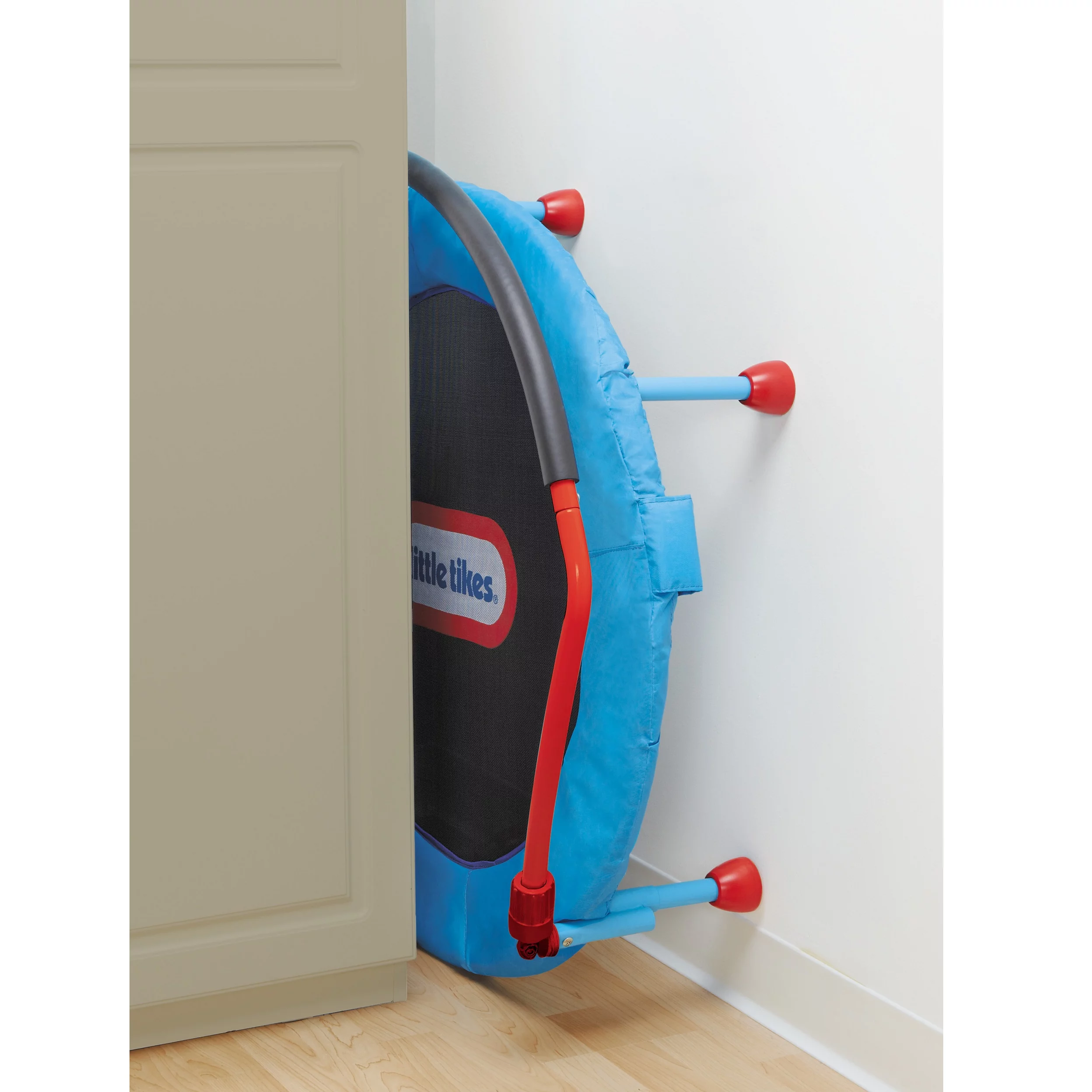 Little Tikes Easy Store 3-Foot Trampoline, with Hand Rail, Blue - Womvr