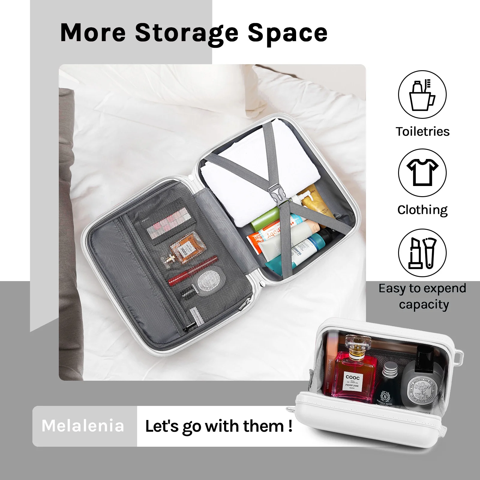 Melalenia - 5 Luggage Sets PP Hardside Spinner Luggage - ��Expandable Carry-on Suitcase20