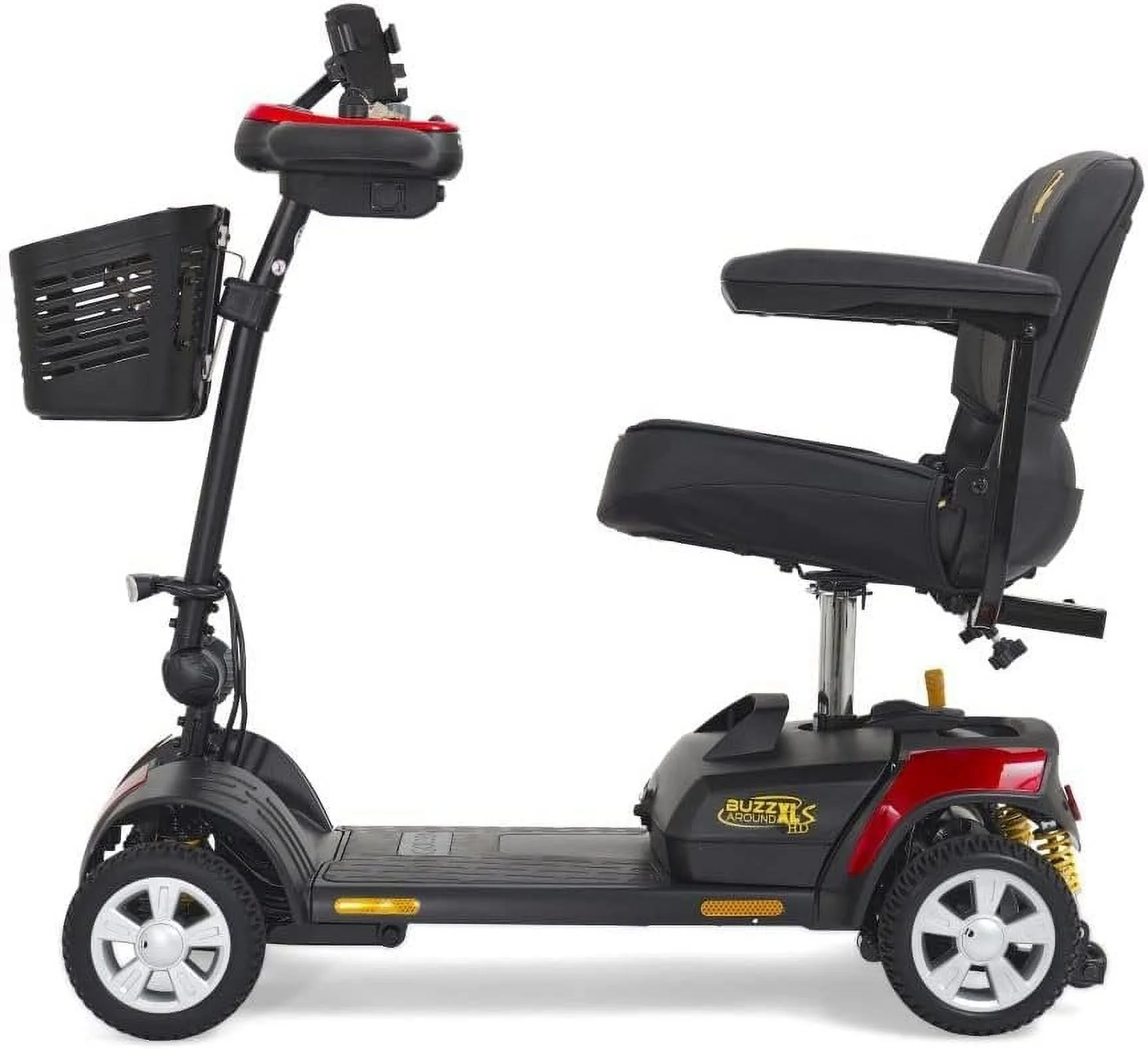 Golden Technologies Buzzaround XL 4-Wheel Compact Dissasembling Mobility Scooter - GB124A-STD Red - Womvr