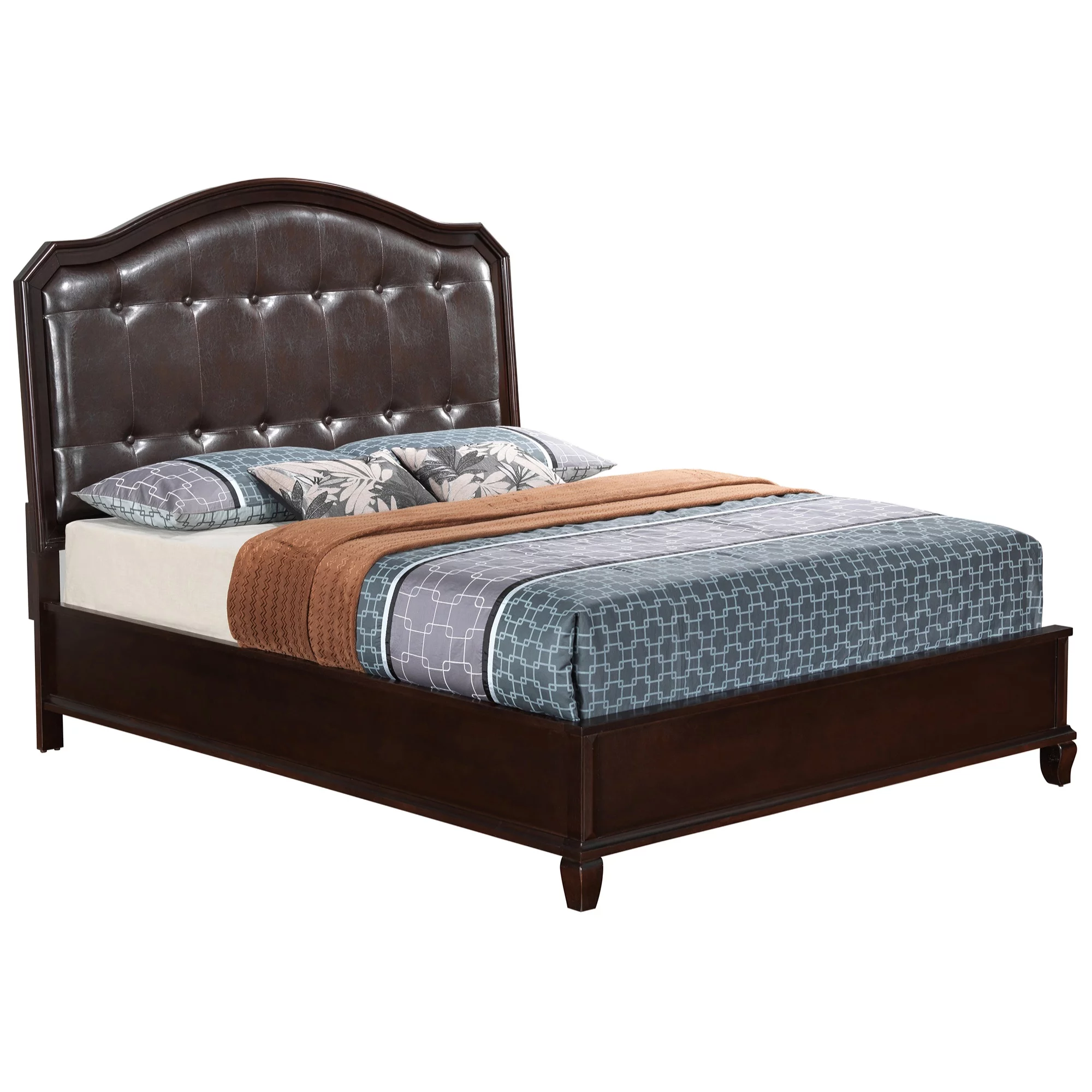 Triton Cappuccino King Panel Beds - Womvr