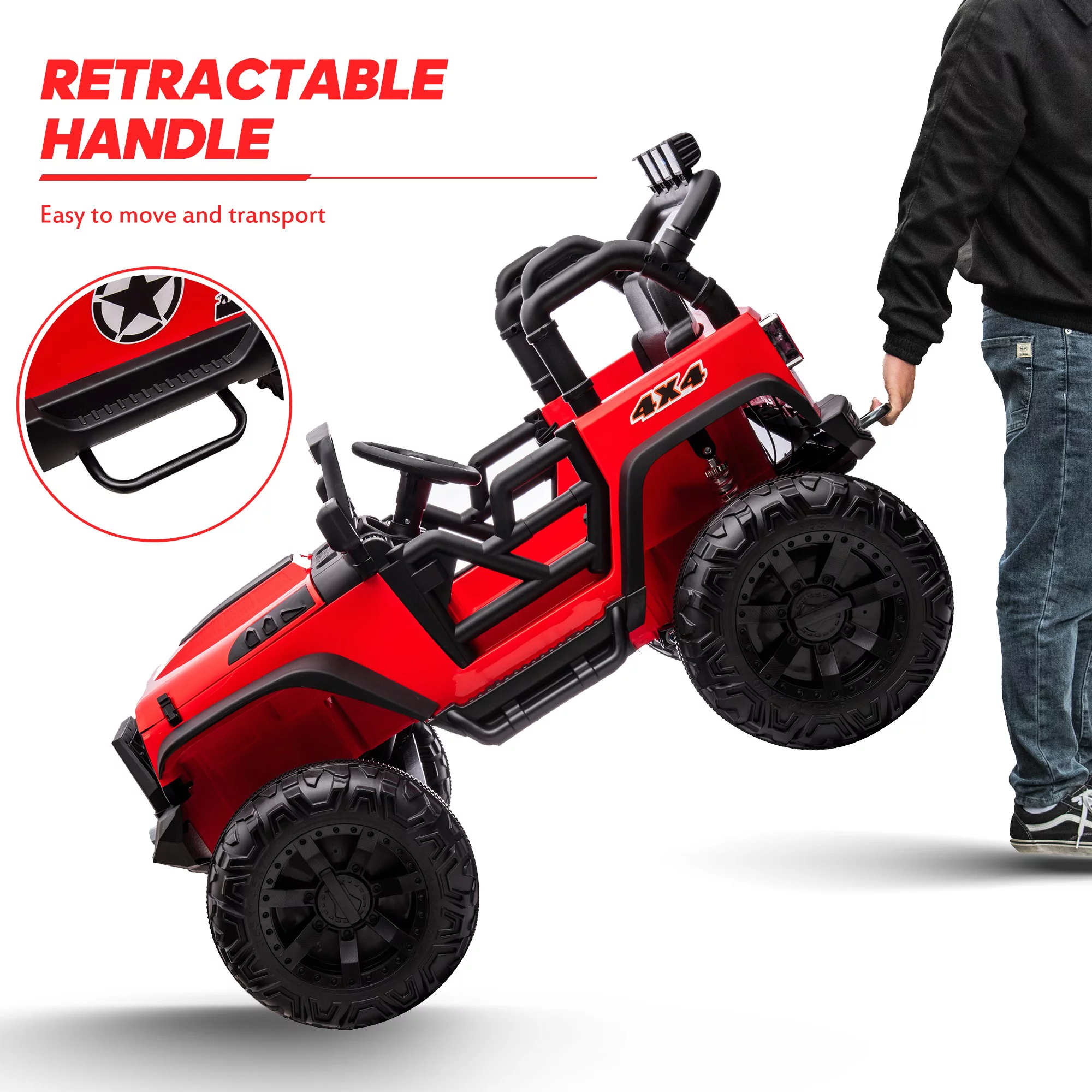 Outfunny 24V Kids Ride on Truck, 2-Seater Powered Ride on Toy Car with Remote - Womvr