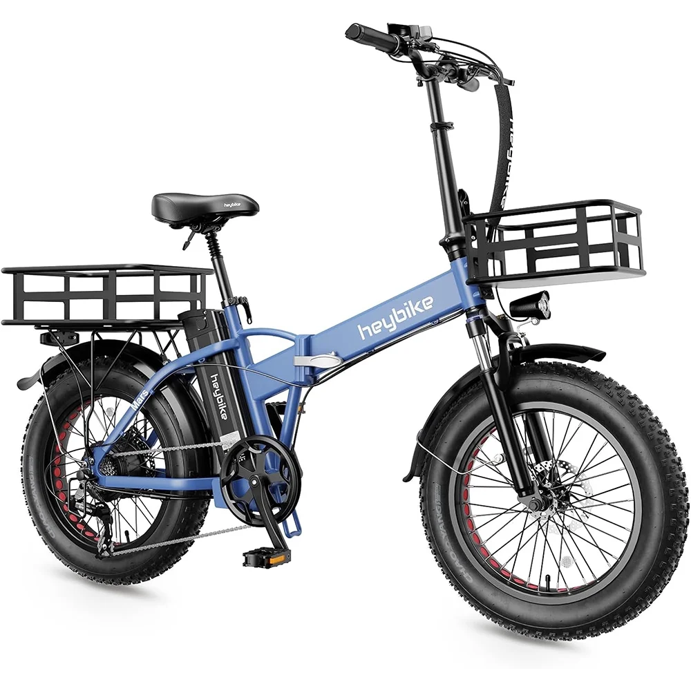 Heybike Mars Electric Bike for Adults with 500W Motor, 600WH Removable Battery, Foldable 20