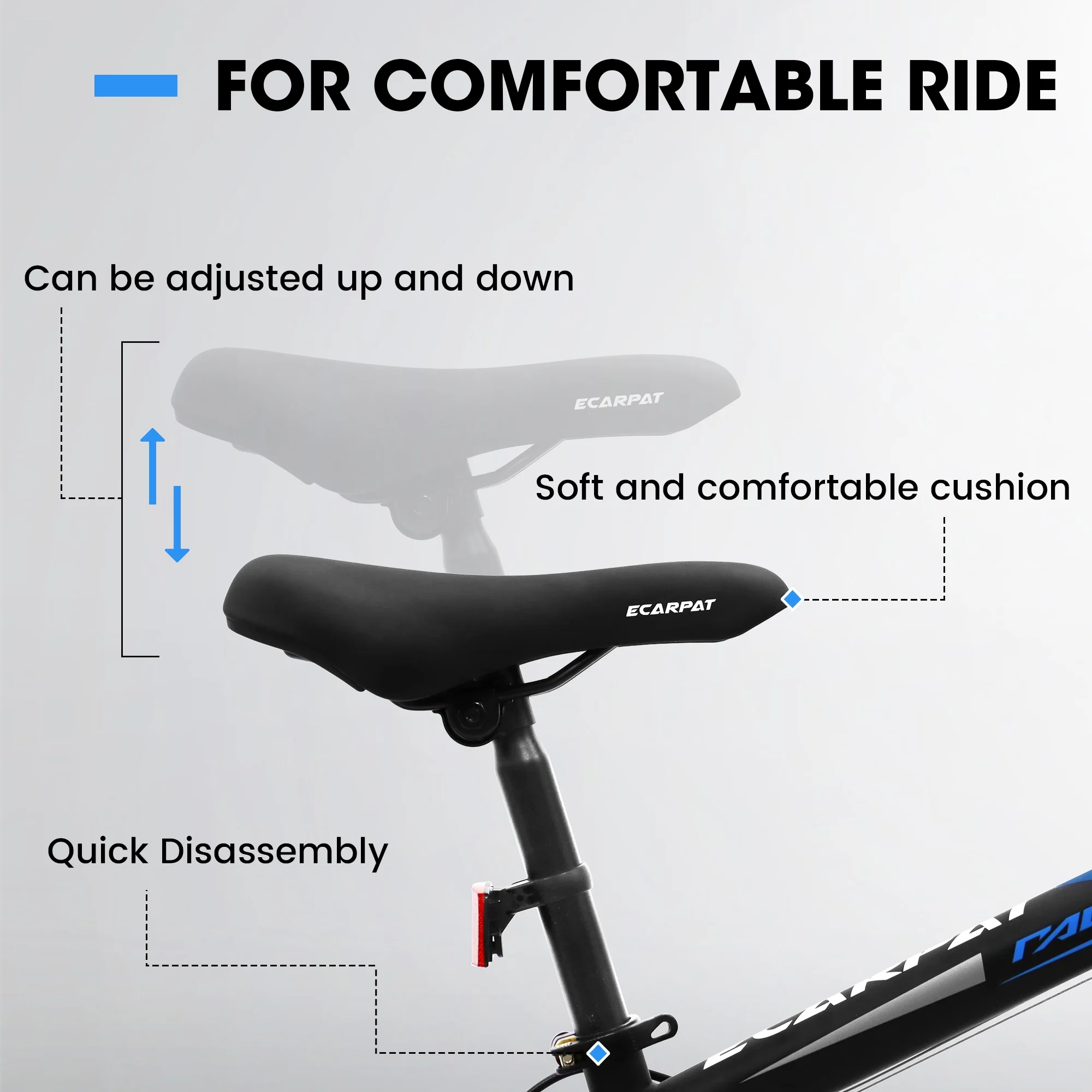 Fat Tire Bike for Kids, 20 inch Boys Bike with Disc Brakes 7 Speed, Black - Womvr