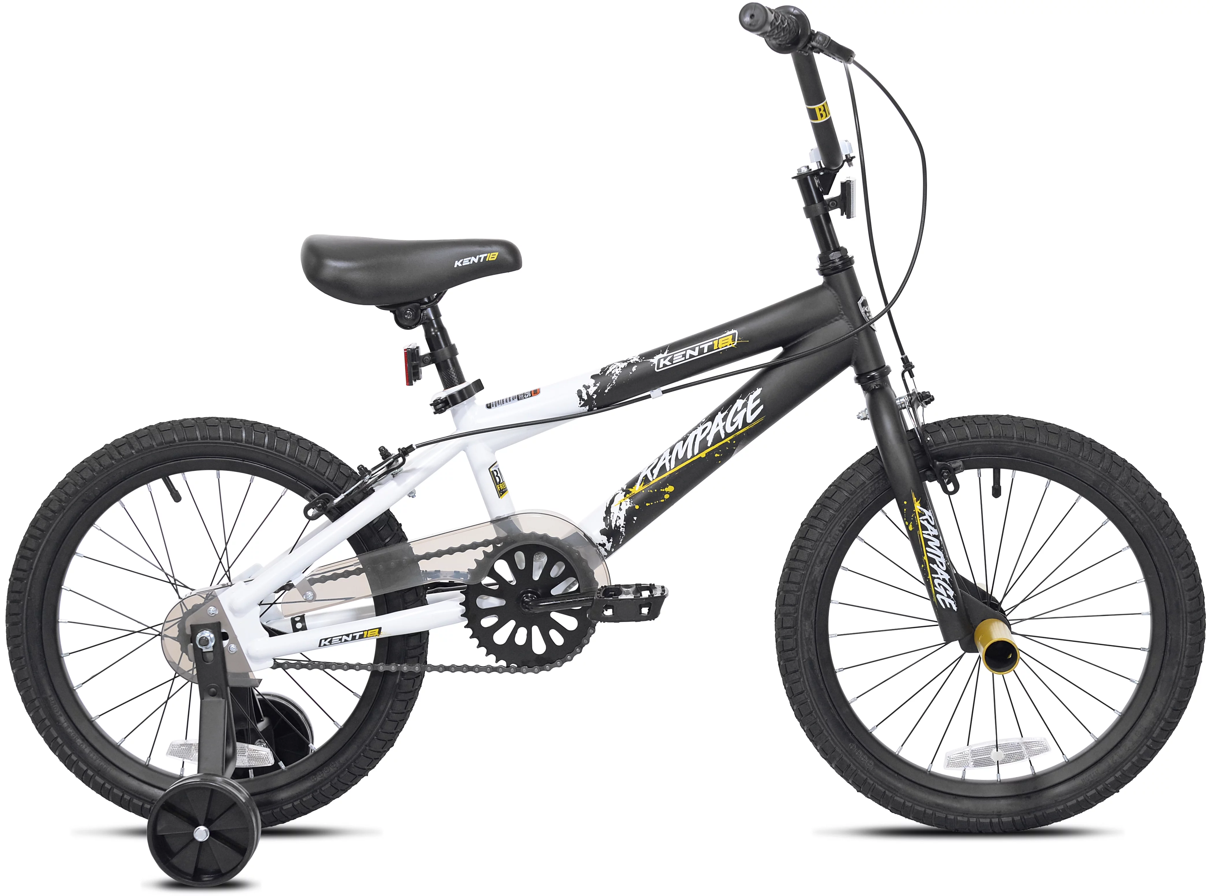 Kent Bicycle 18 in. Rampage Boy's BMX Child Bicycle, Gold and Black - Womvr