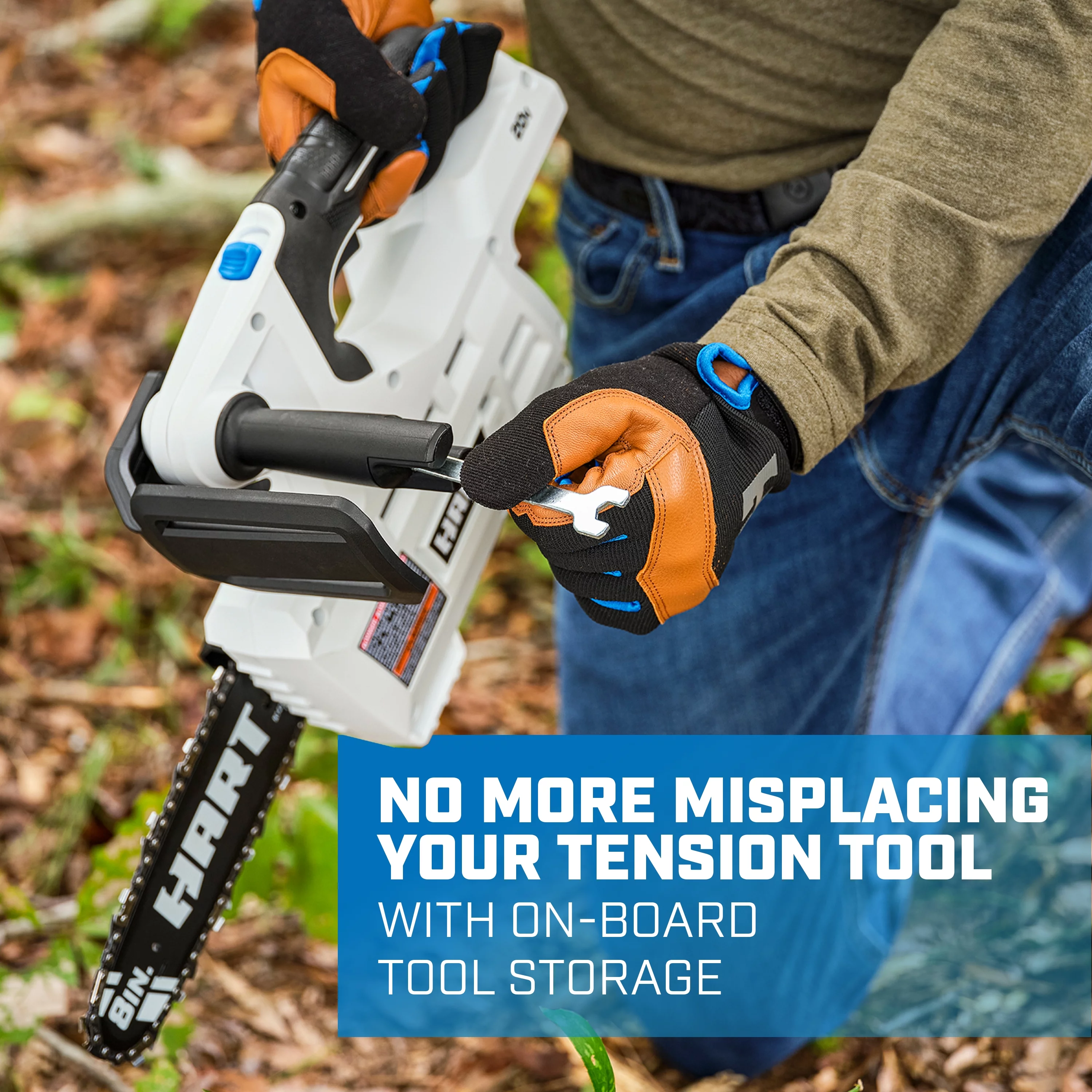 HART 20-Volt 8-inch Battery-Powered Pruning Chainsaw Kit, (1) 2.0Ah Lithium-Ion Battery - Womvr